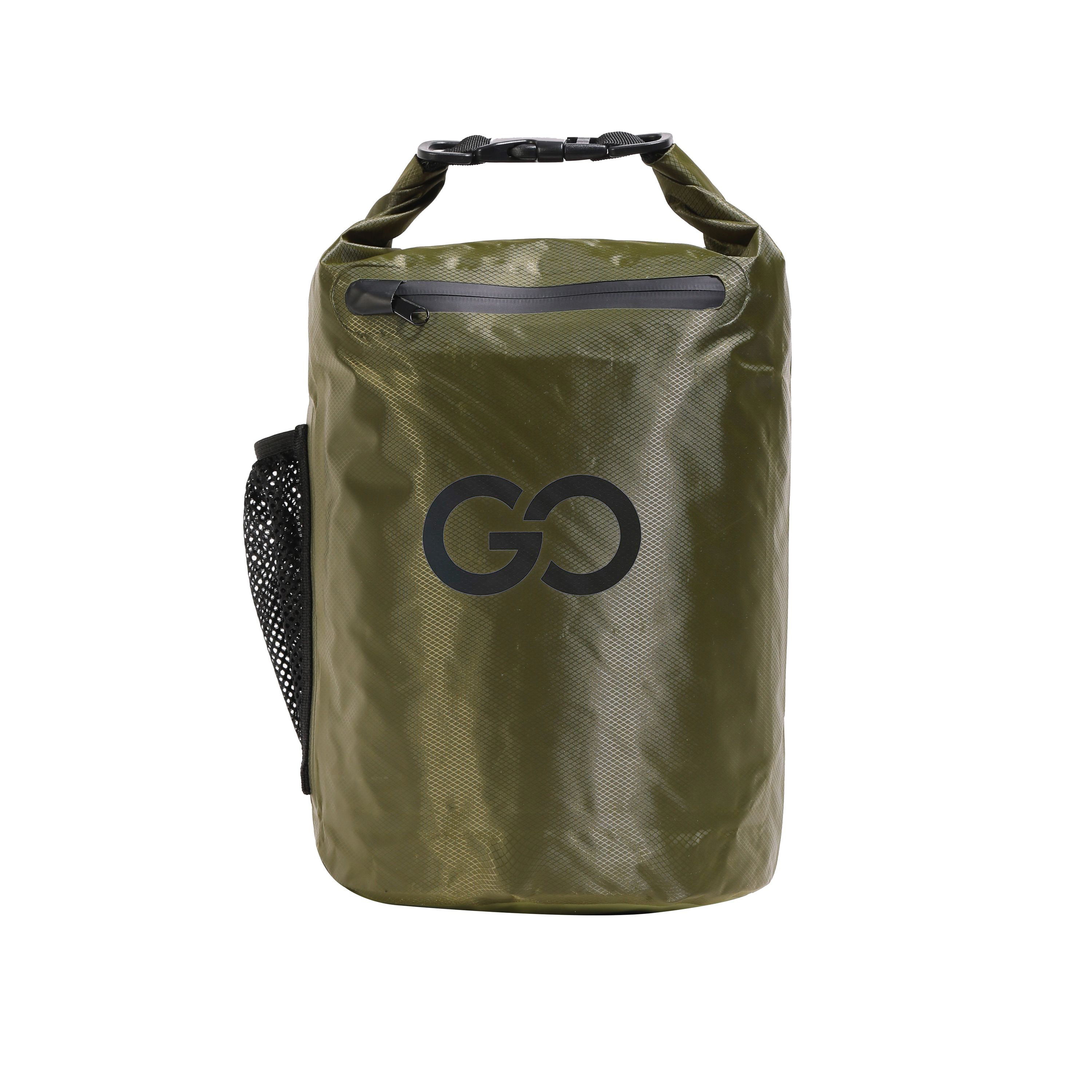 Dry Bag Tasche mit Reissverschluss olive 10L
