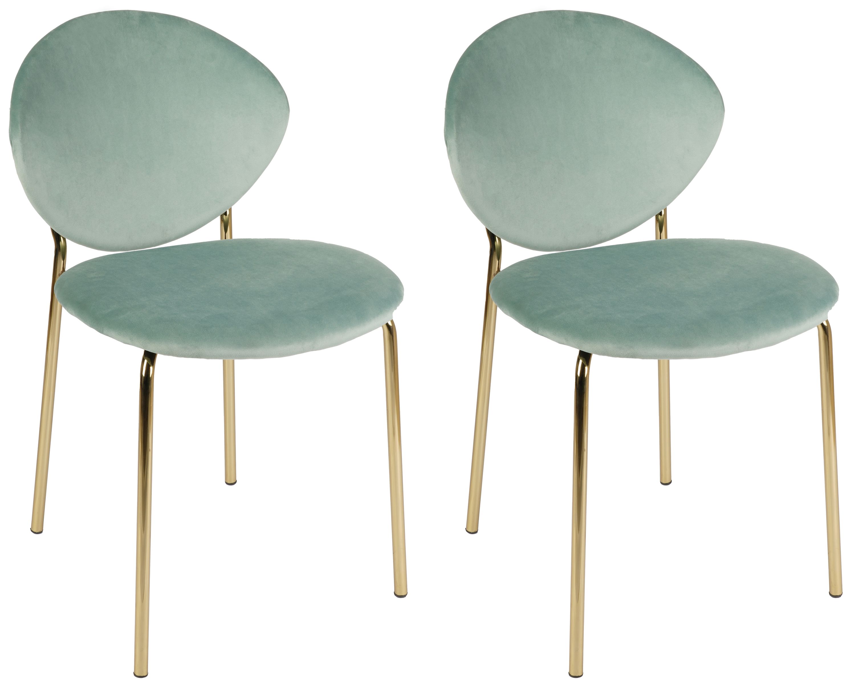 Esszimmerstuhl Samt MOIRA 2er Set mint