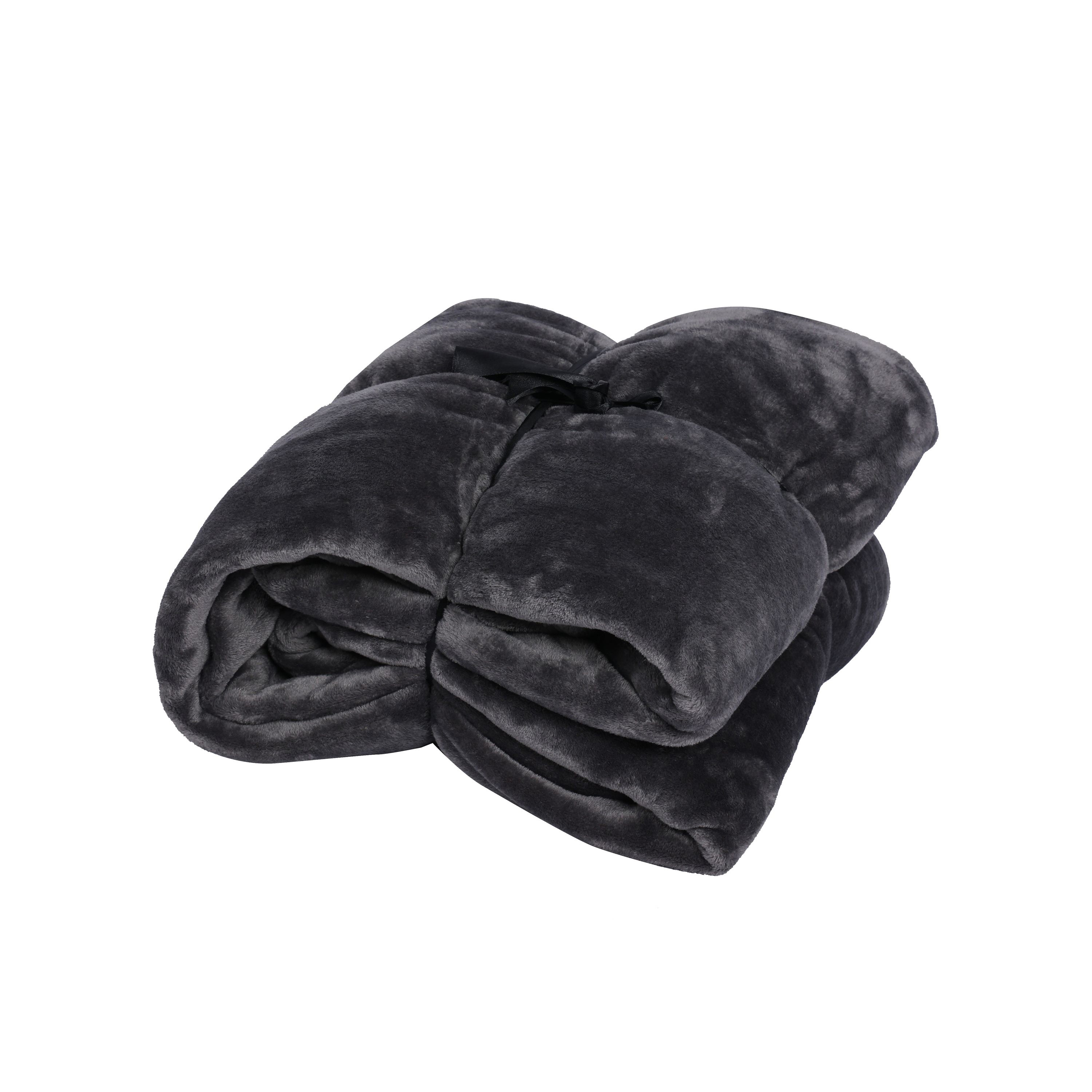 Kuscheldecke 150 x 200 cm anthrazit