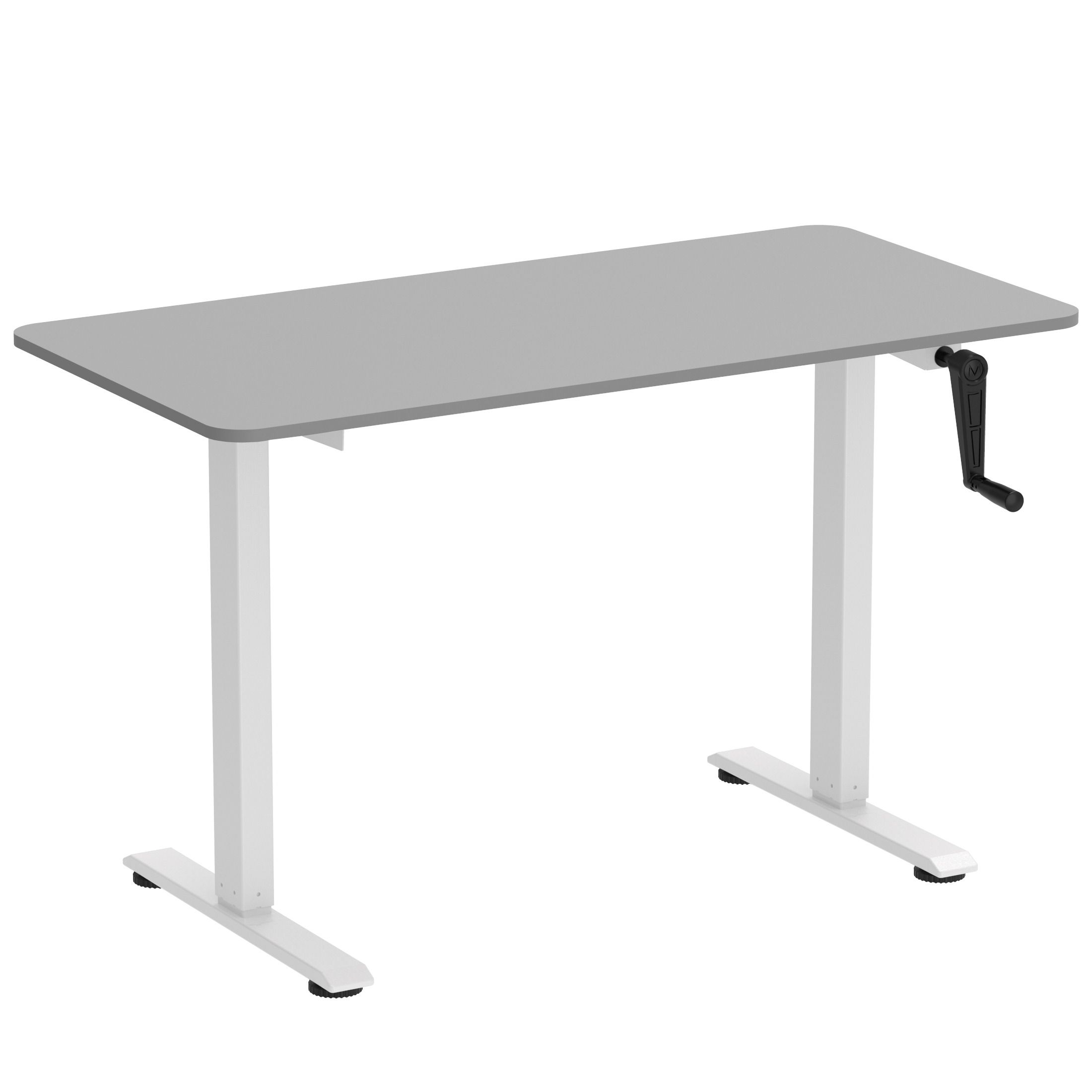 Stehpult manuell höhenverstellbar grau/weiss 120 x 60 cm