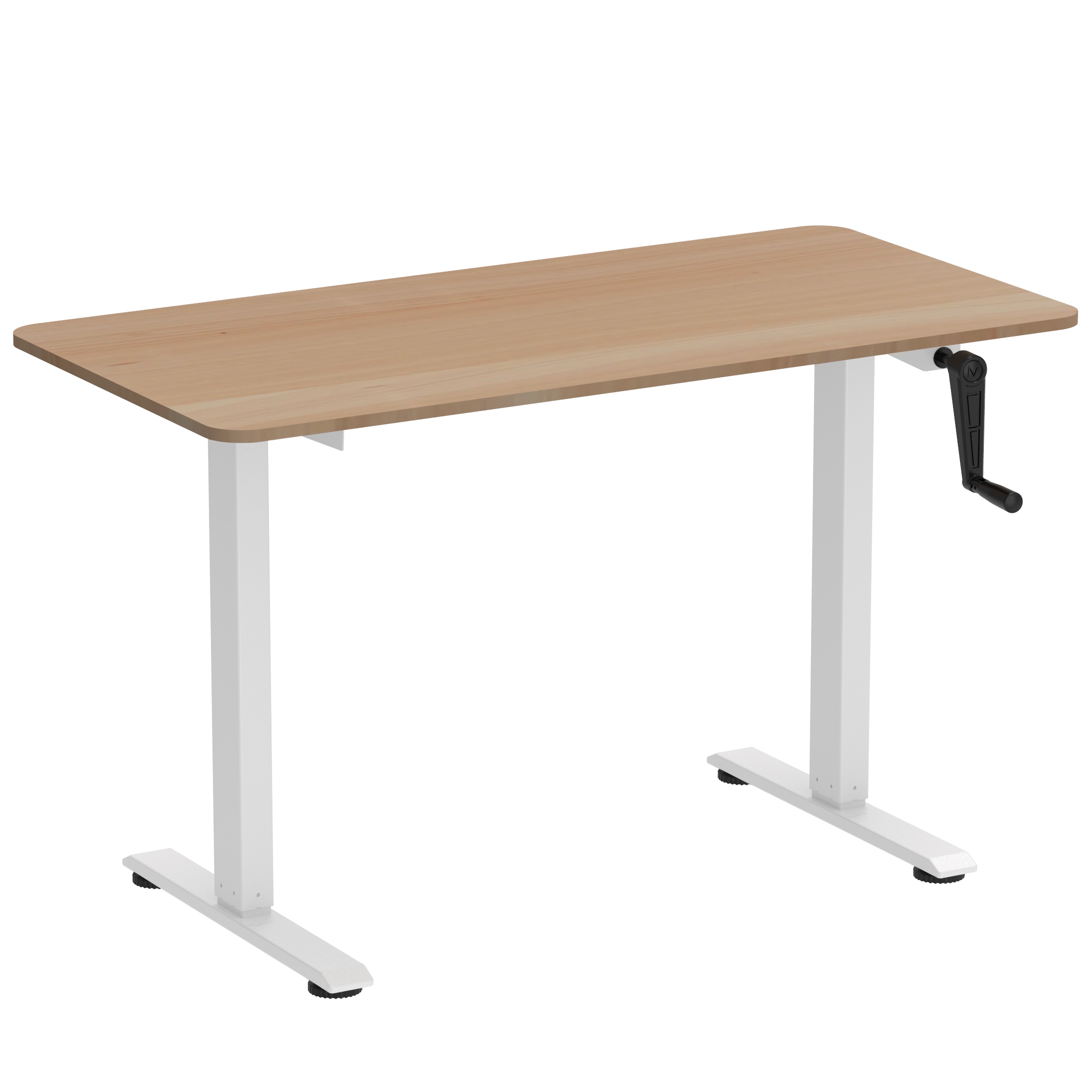 Stehpult manuell höhenverstellbar hellbraun/weiss 120 x 60 cm