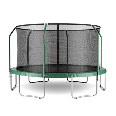 Trampoline Extérieur Enfants 165 CM Avec Filet De Sécurité, Trampoline Enfants Avec Cadre En Acier 6 Poteaux Recouvert De Mousse Vert 95979500