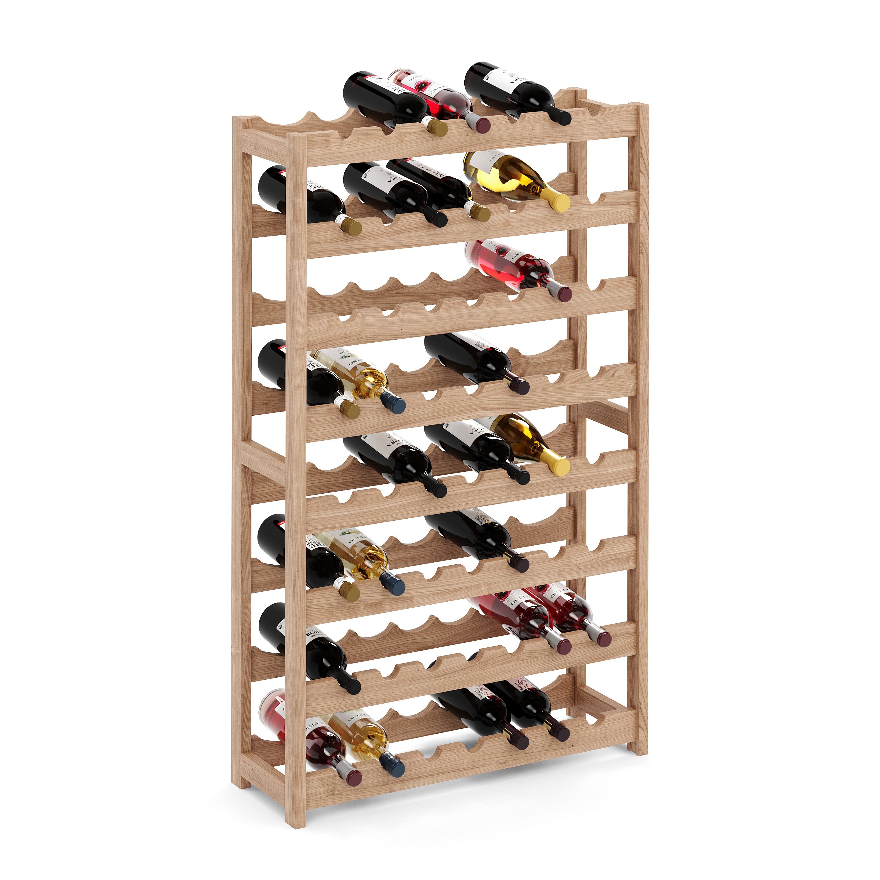 Weinregal Massivholz für 56 Flaschen