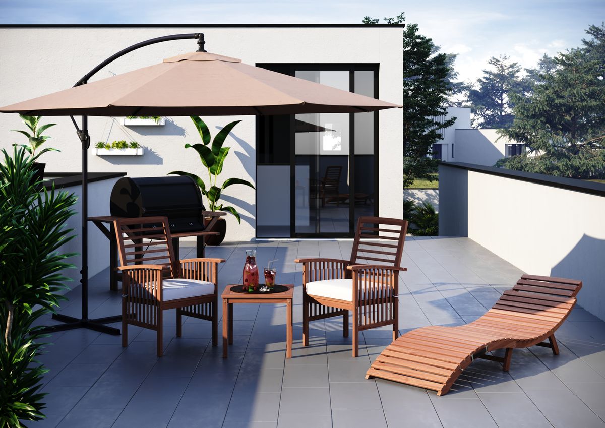 Gartenmöbel Set Holz CORDOBA 3-teilig | GONSER.CH