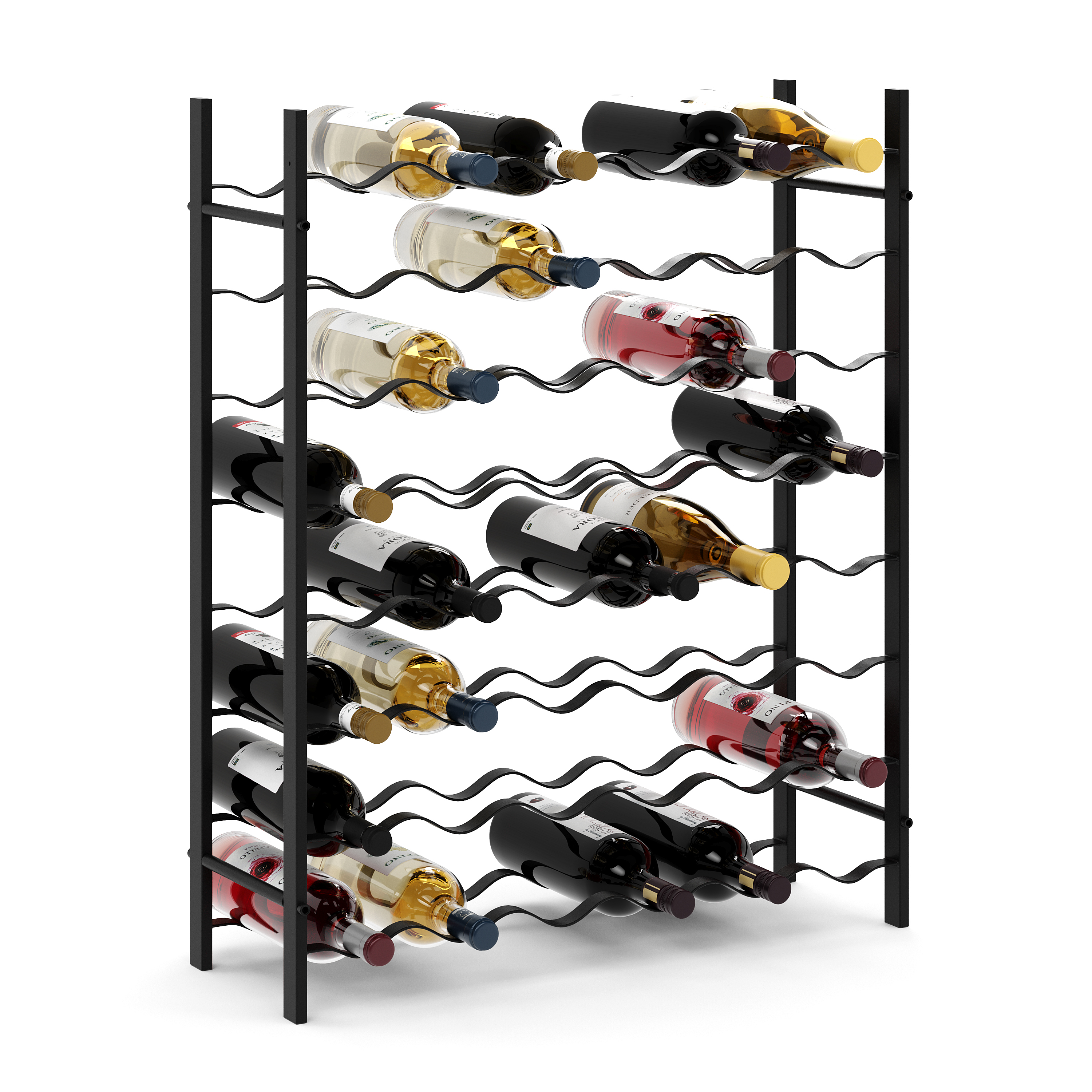 Weinregal Eisen für 48 Flaschen schwarz