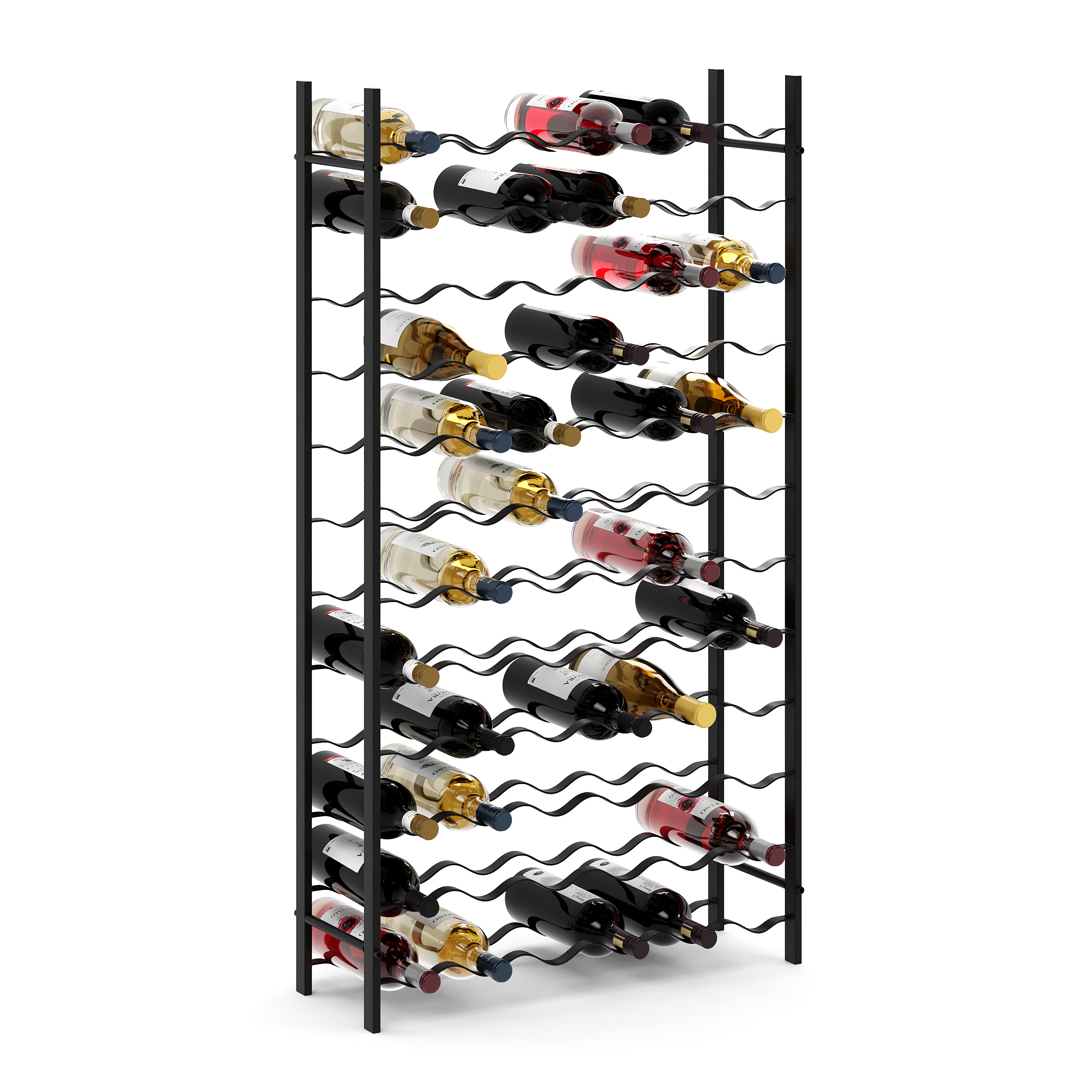 Image of Weinregal Eisen für 72 Flaschen schwarz
