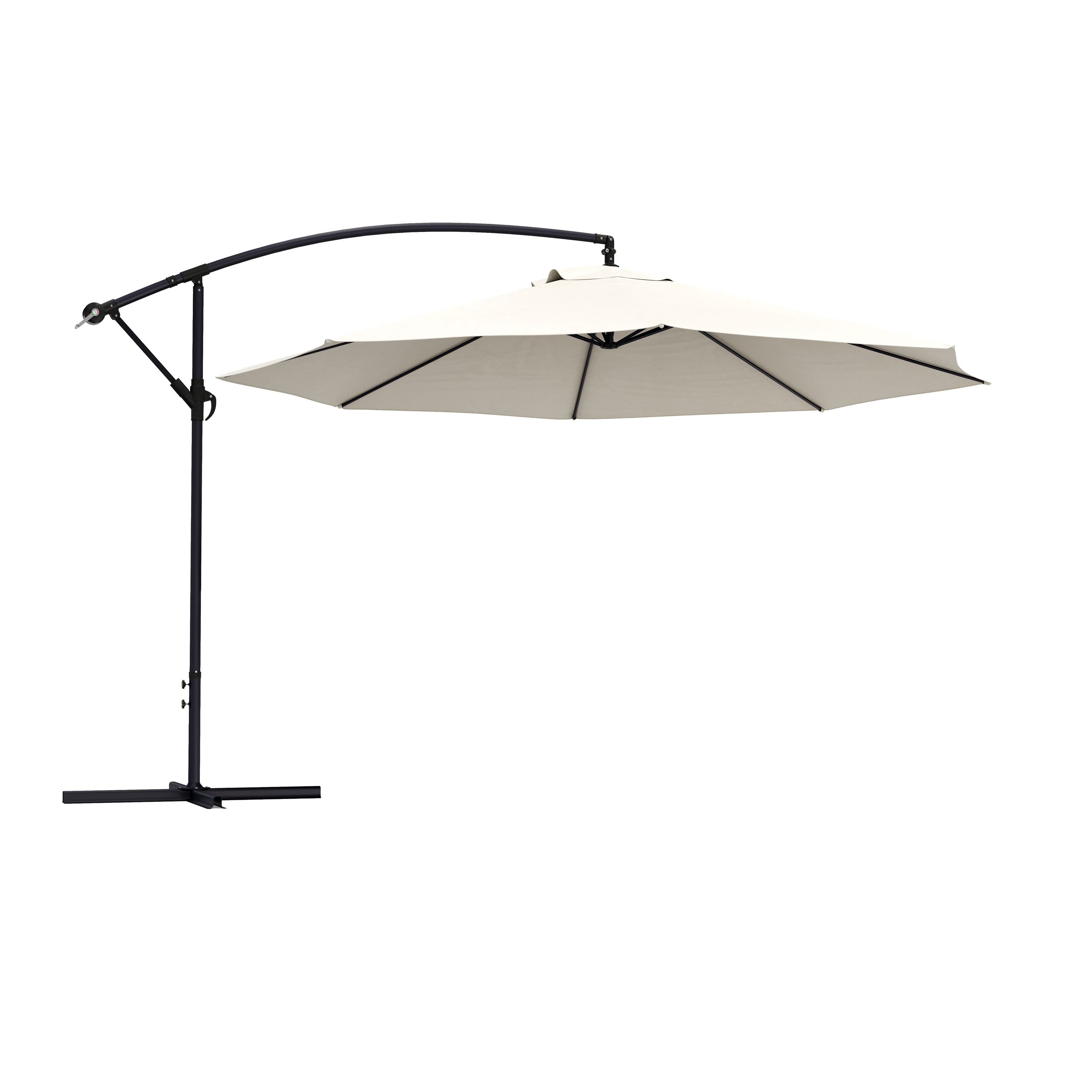 Sonnenschirm Ampelschirm SUN 350 cm weiss