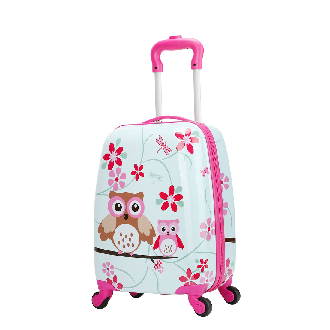 Kinderkoffer Hartschalenkoffer Eule rosa