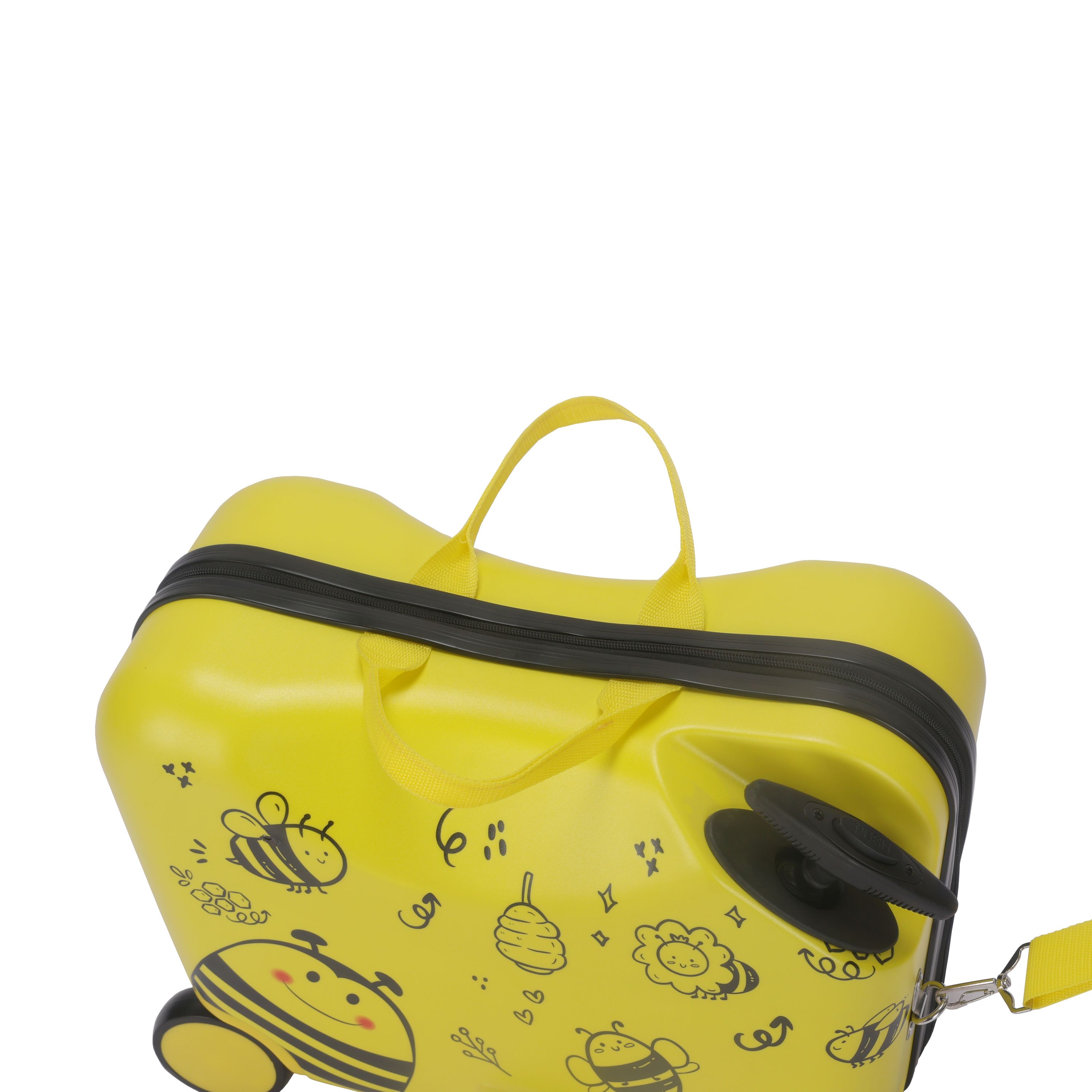 Siège De Valise De Voyage Pour Enfant - Plastique ABS - Ceinture Réglable Noire - Bagage Léger Avec Fonction De Sécurité - Valise De Cabine Pliable Pour Garçons Et Filles En Voyage