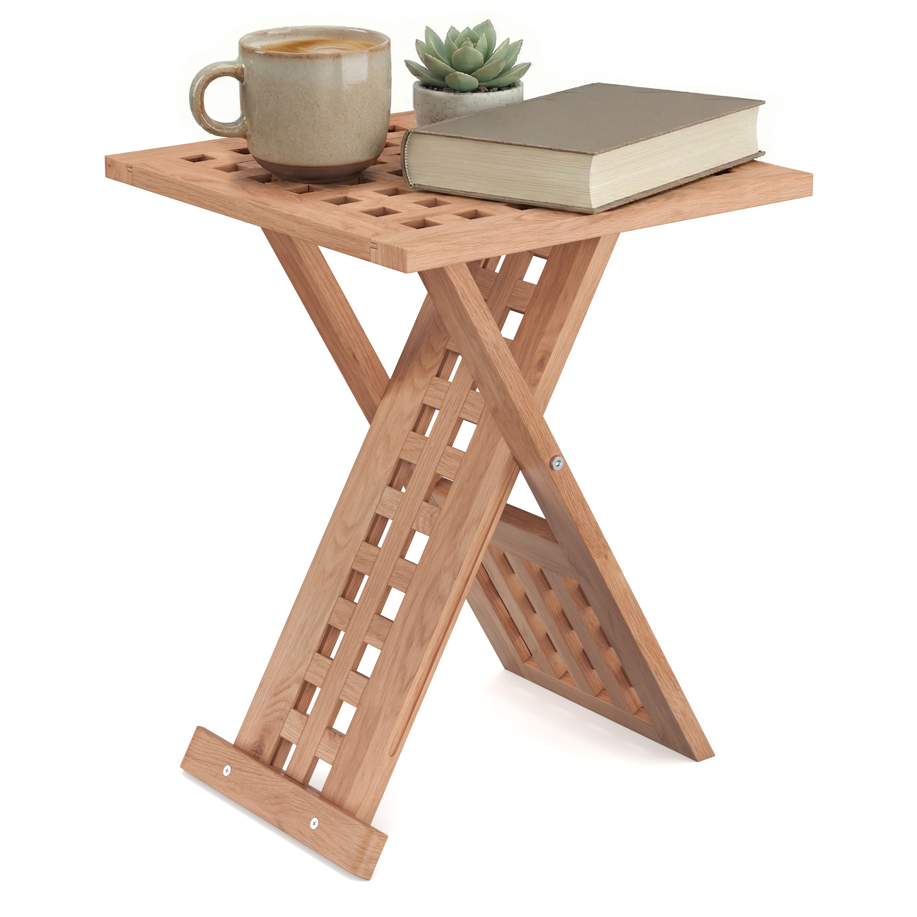 Beistelltisch Holz SILVIO klappbar 33 x 33 x 41 cm natur