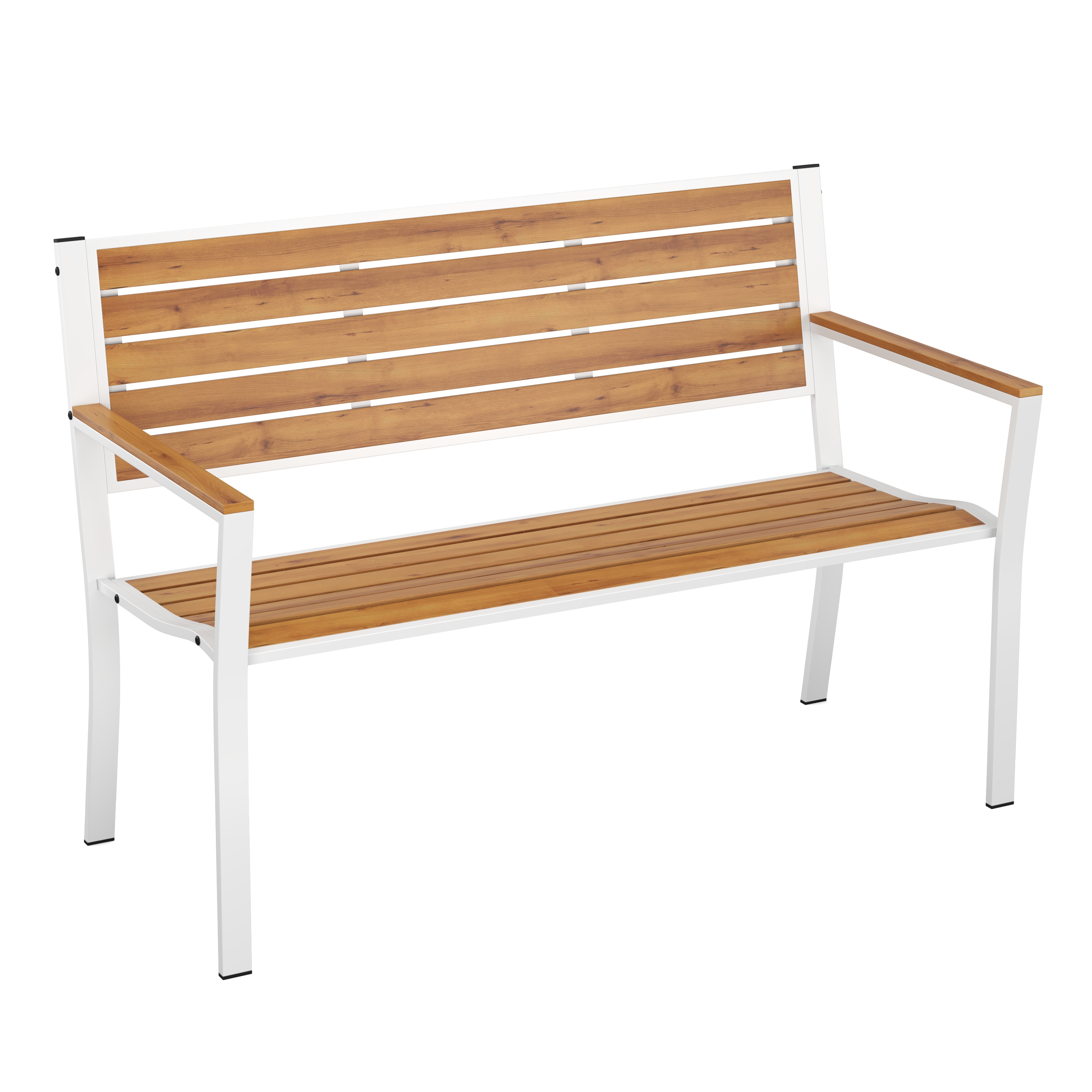 Image of Gartenbank MARLENE 127 cm natur/weiss