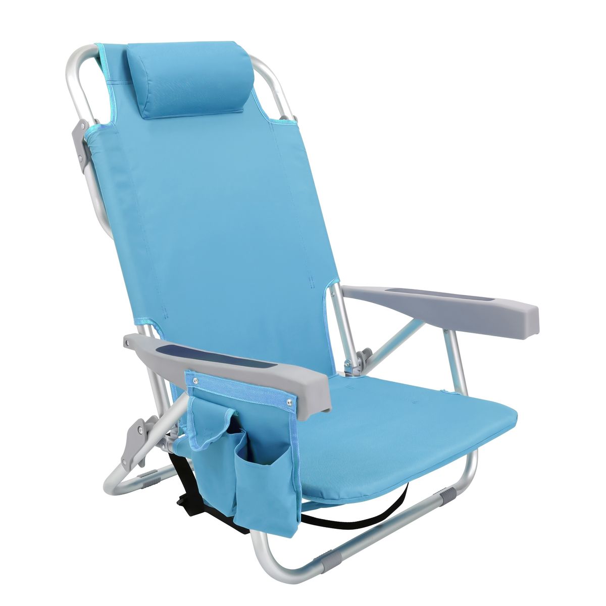 Beach chair foldable 2 pcs light blue | Online Shop Gonser