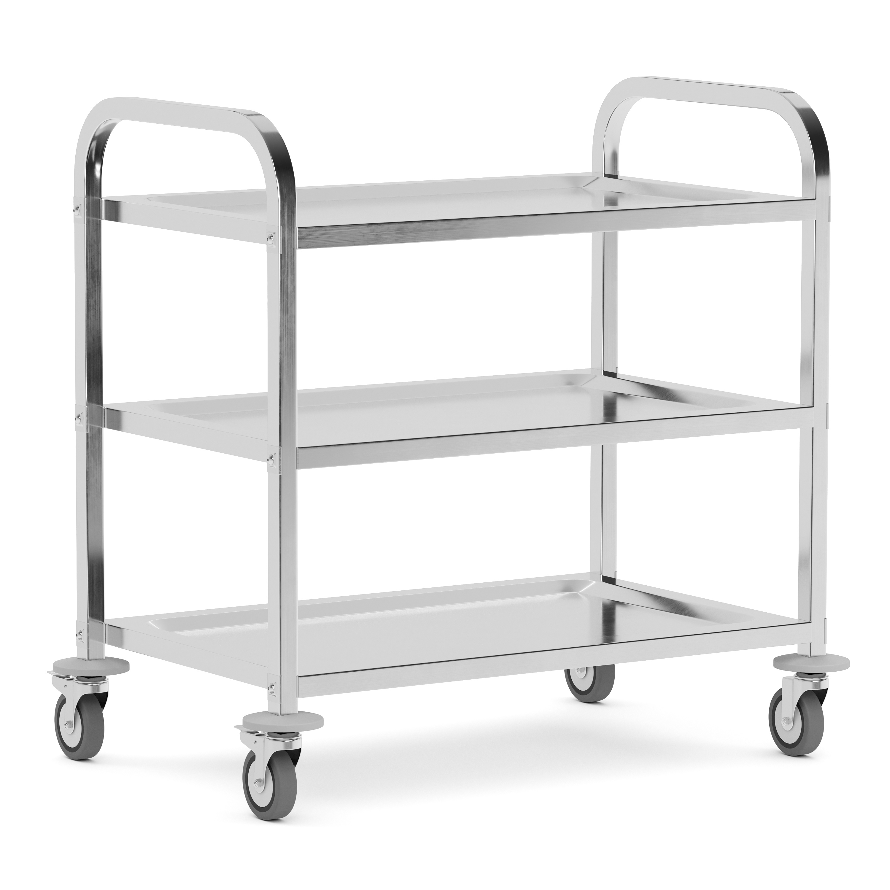 Servierwagen Edelstahl mit 3 Etagen