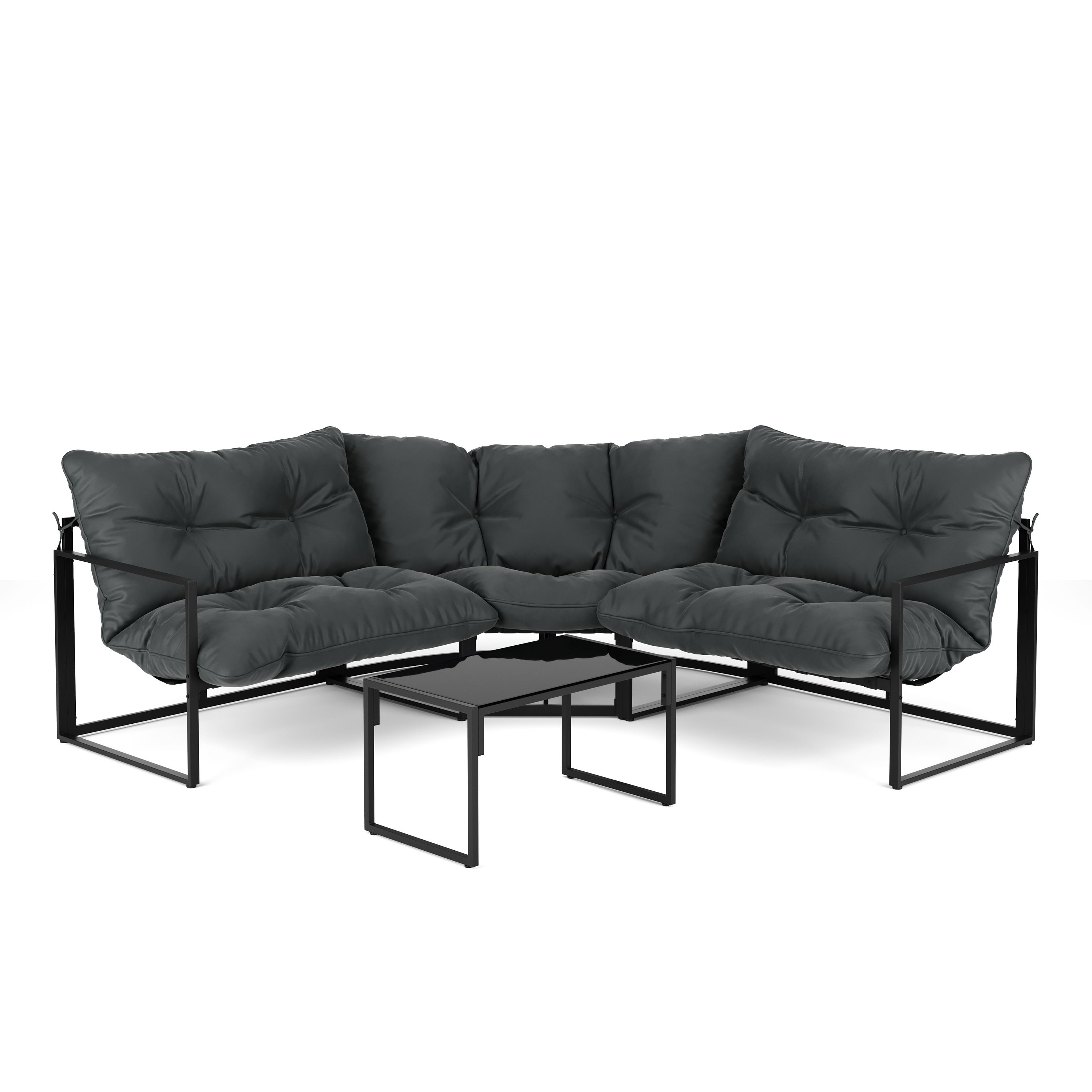 Image of Lounge FLORENZIA anthrazit/schwarz