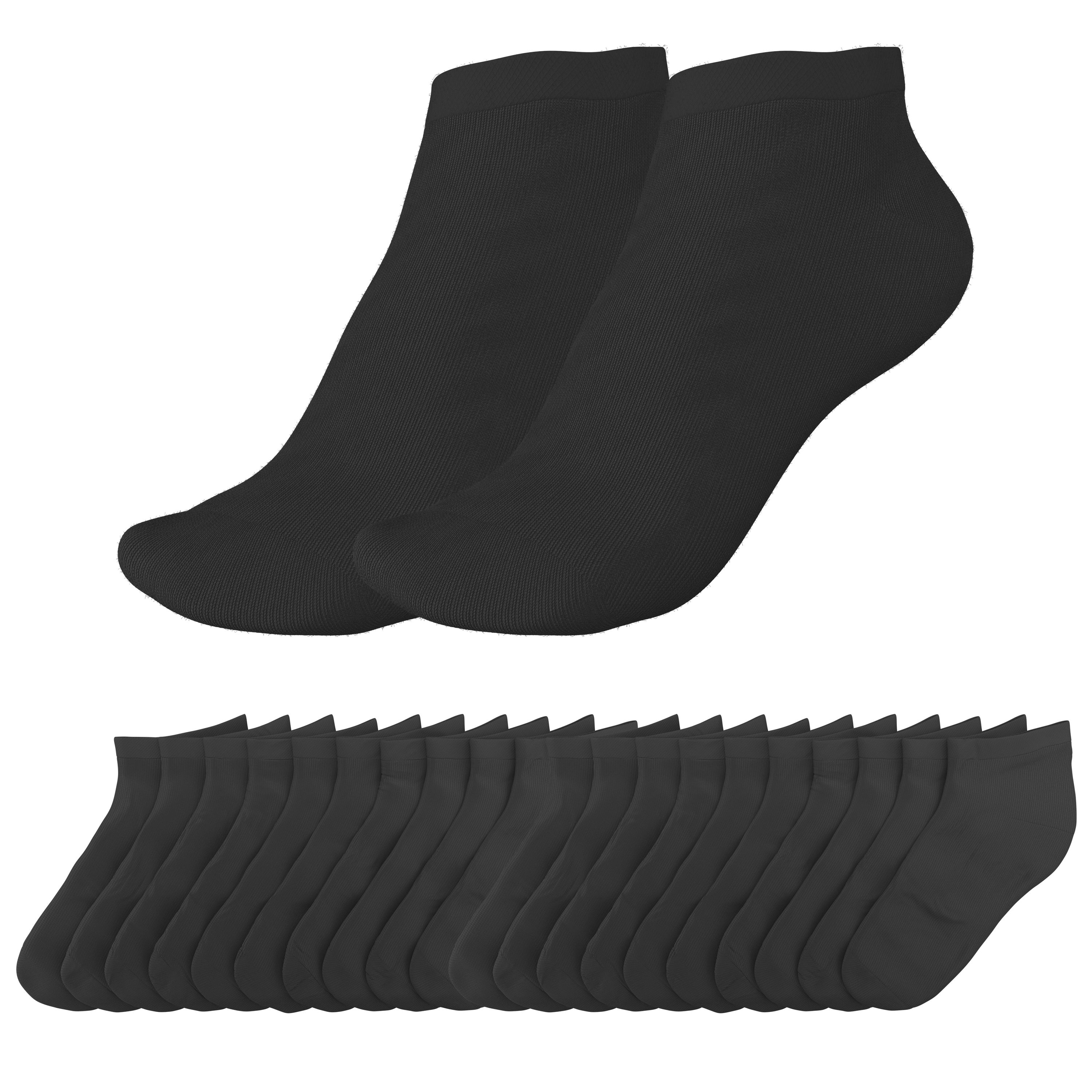 Sneaker Socken Grösse 47 – 50 10er Set schwarz