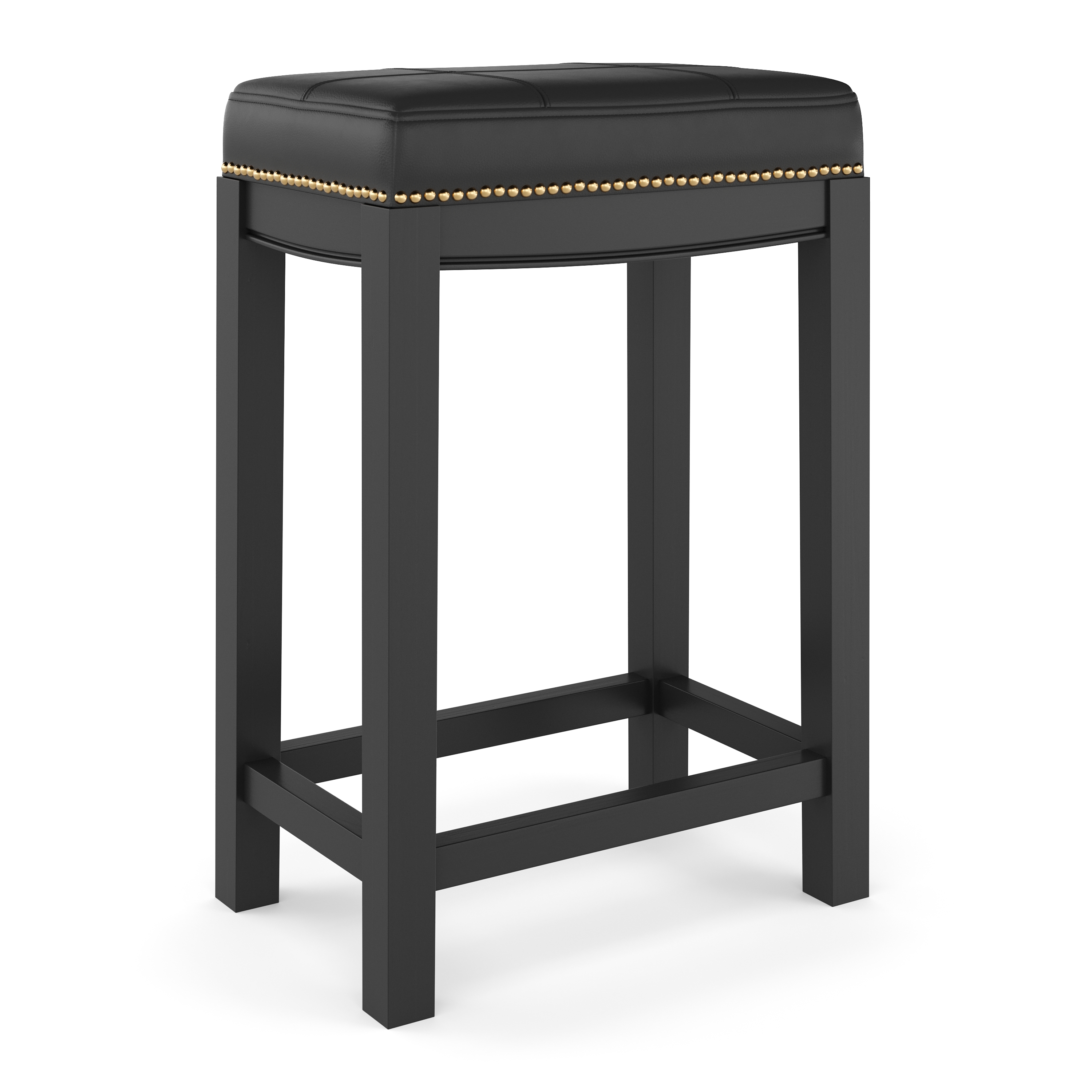 Barhocker Leder CASIMIRO schwarz