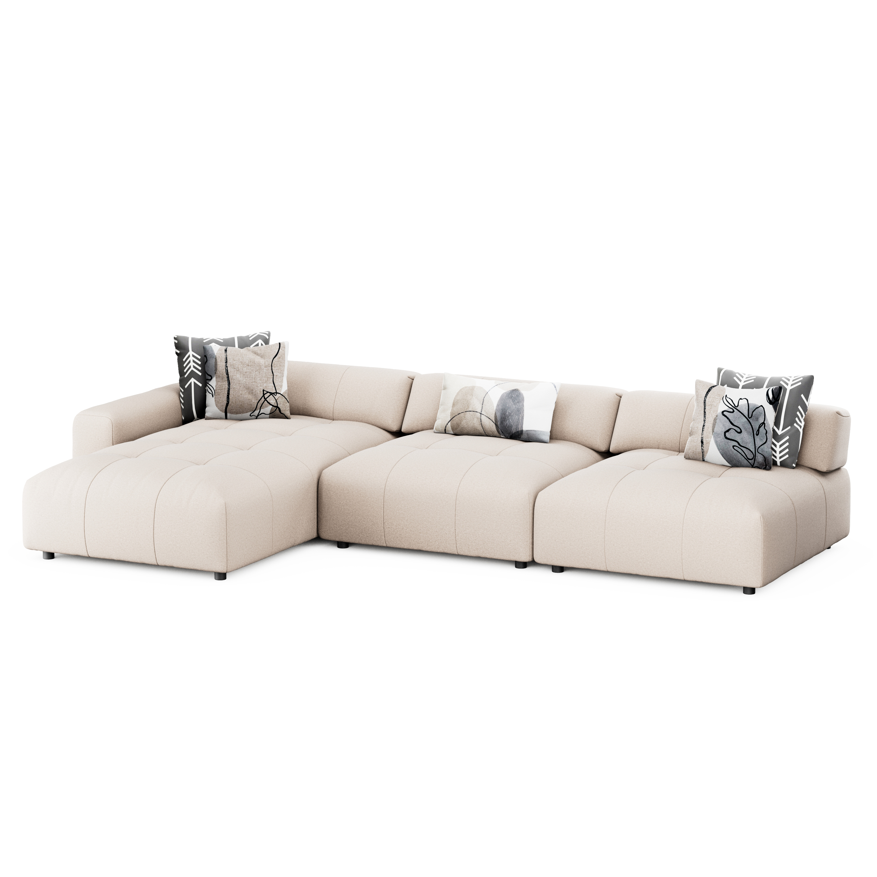 Ecksofa BONNIE links beige