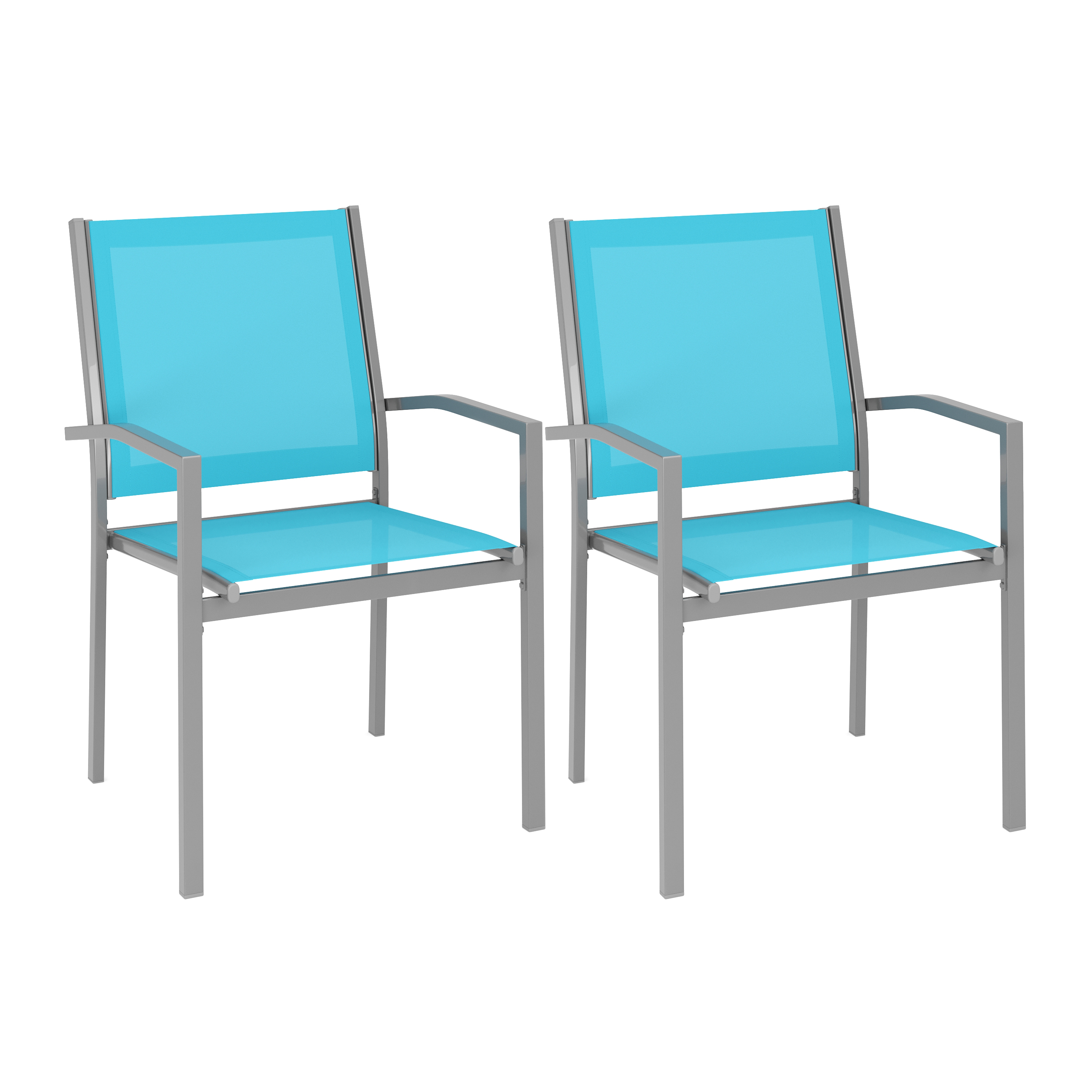 Gartenstuhl ZILLY 2er Set blau