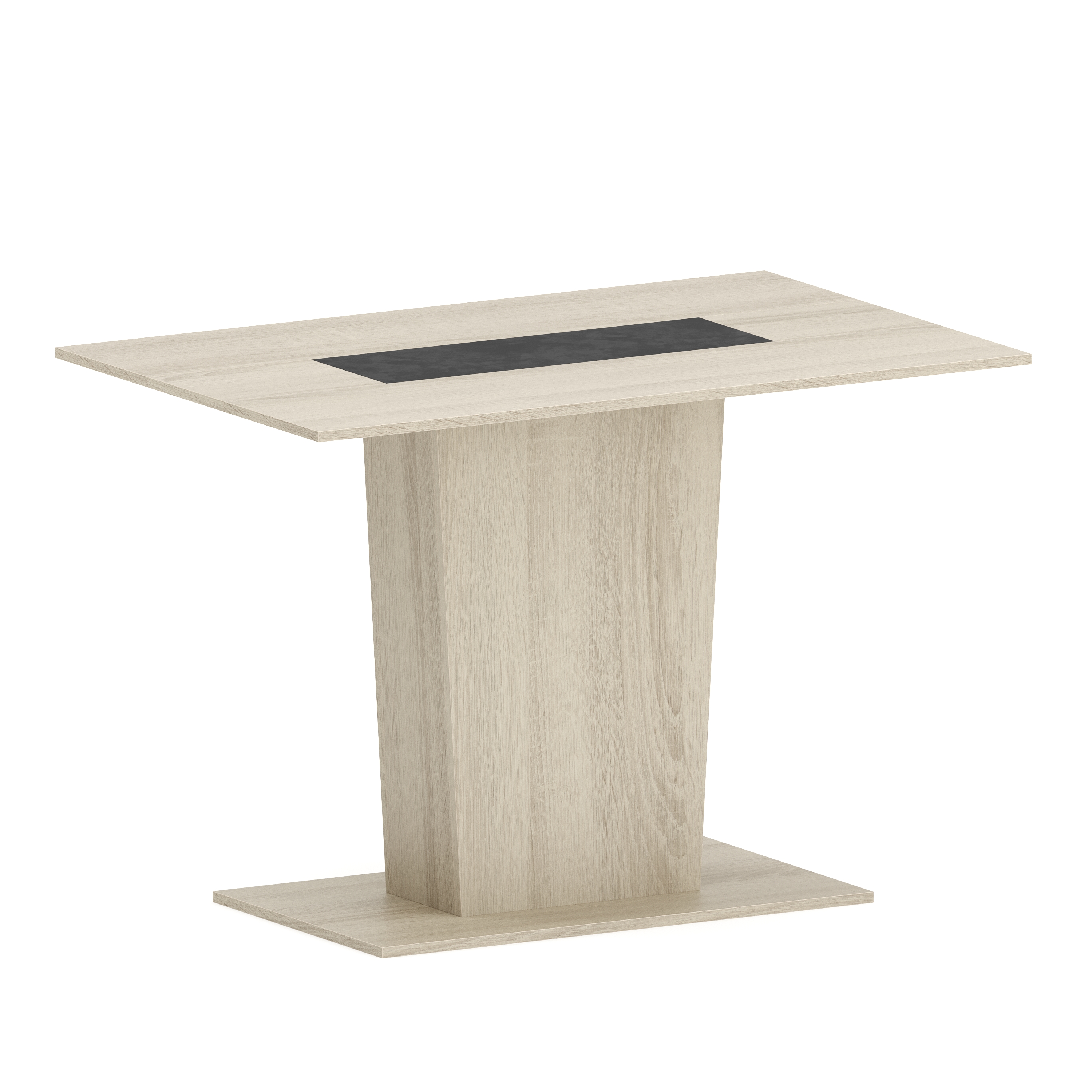 Esstisch HASEL 110 x 70 cm hellbraun/schwarz