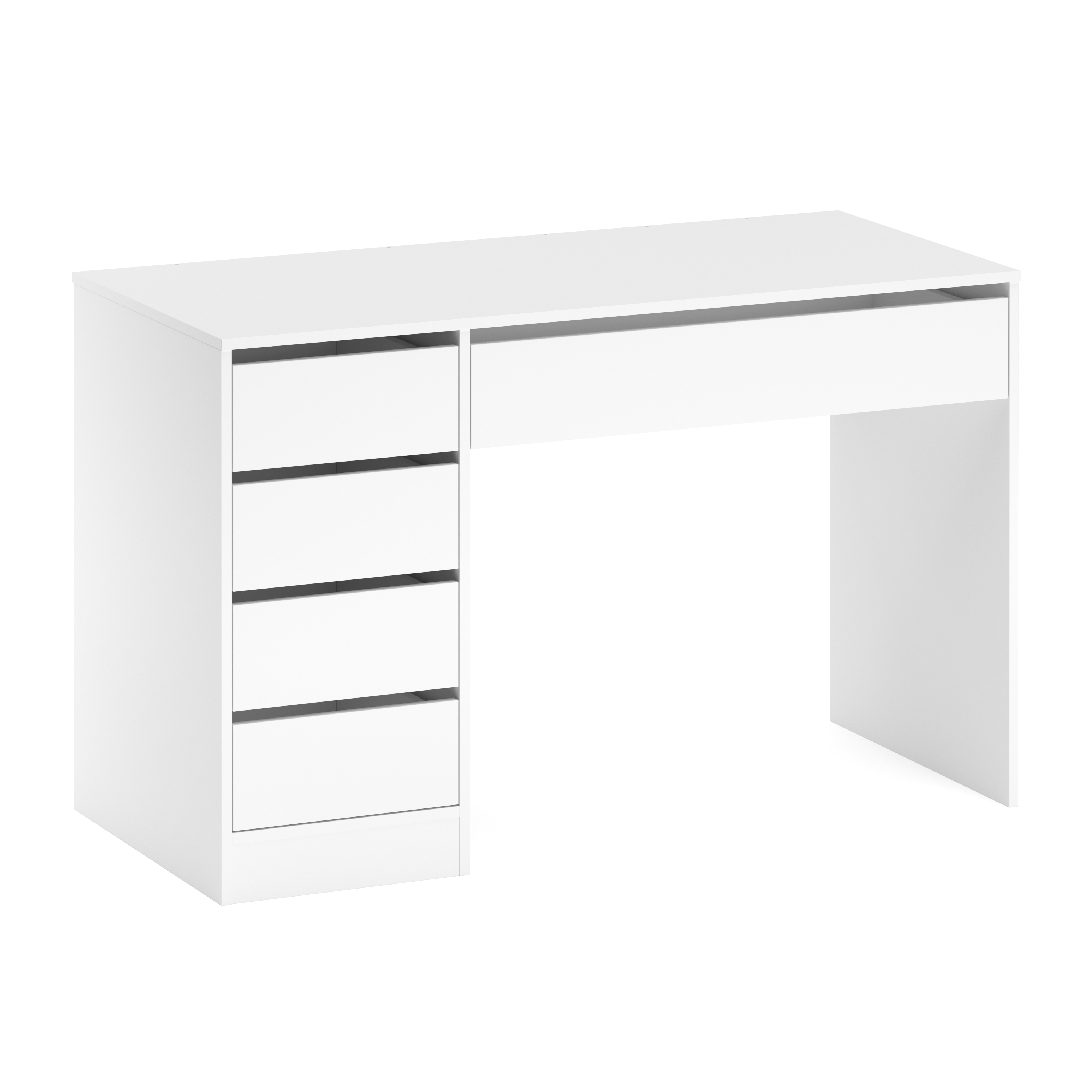 Schreibtisch RIGEL mit Schubladen 120 x 55 x 75 cm weiss