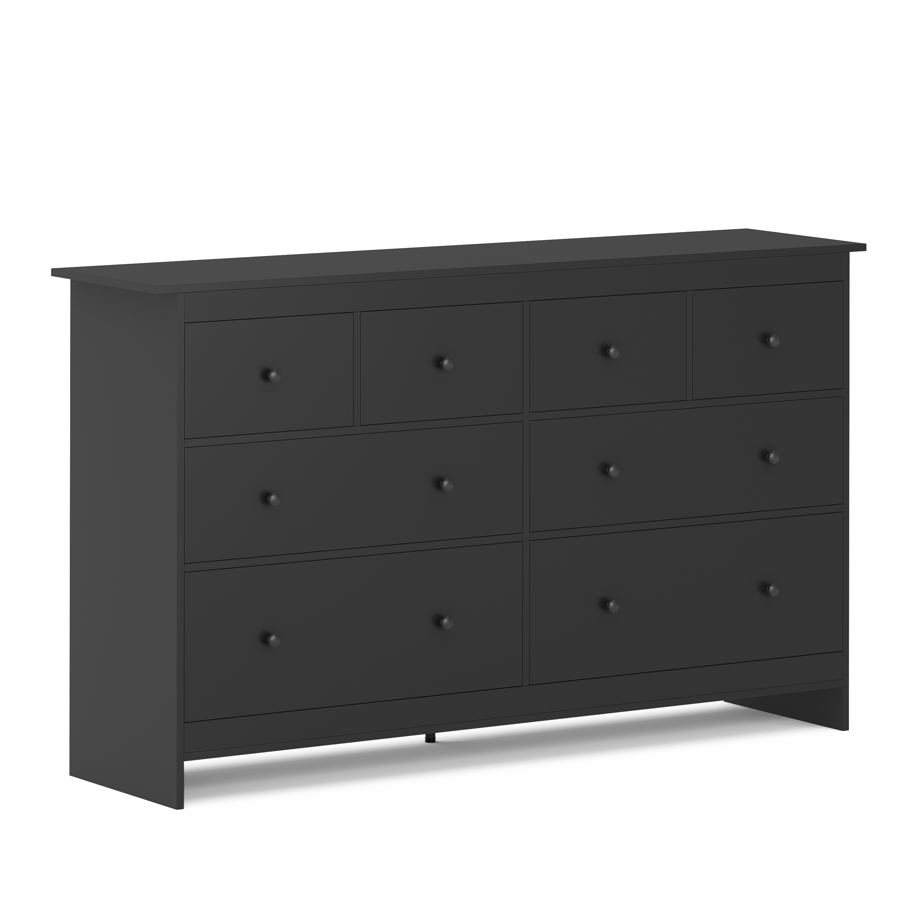 Kommode ADALIE 8 Schubladen 160 x 96 cm schwarz
