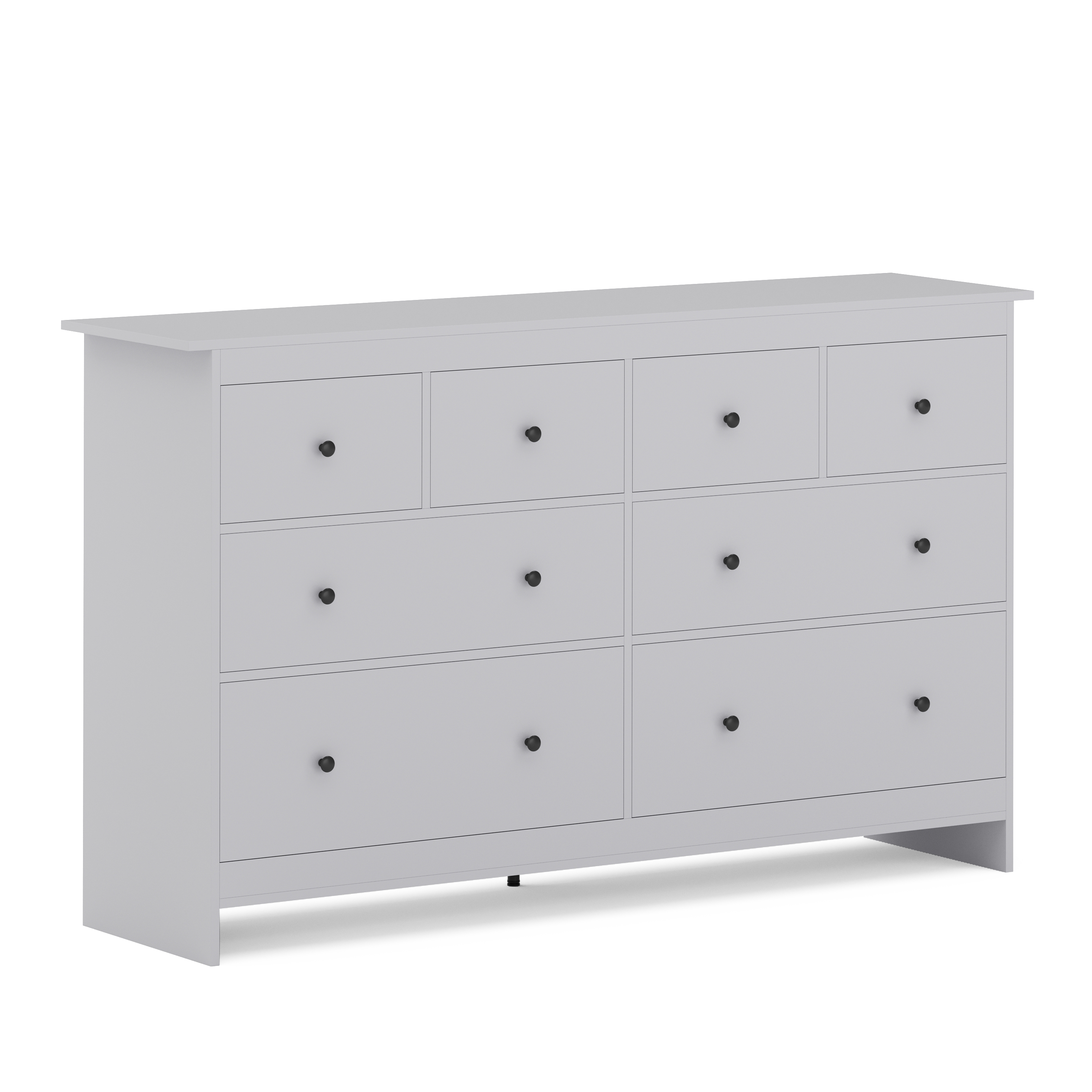 Kommode ADALIE 8 Schubladen 160 x 96 cm grau