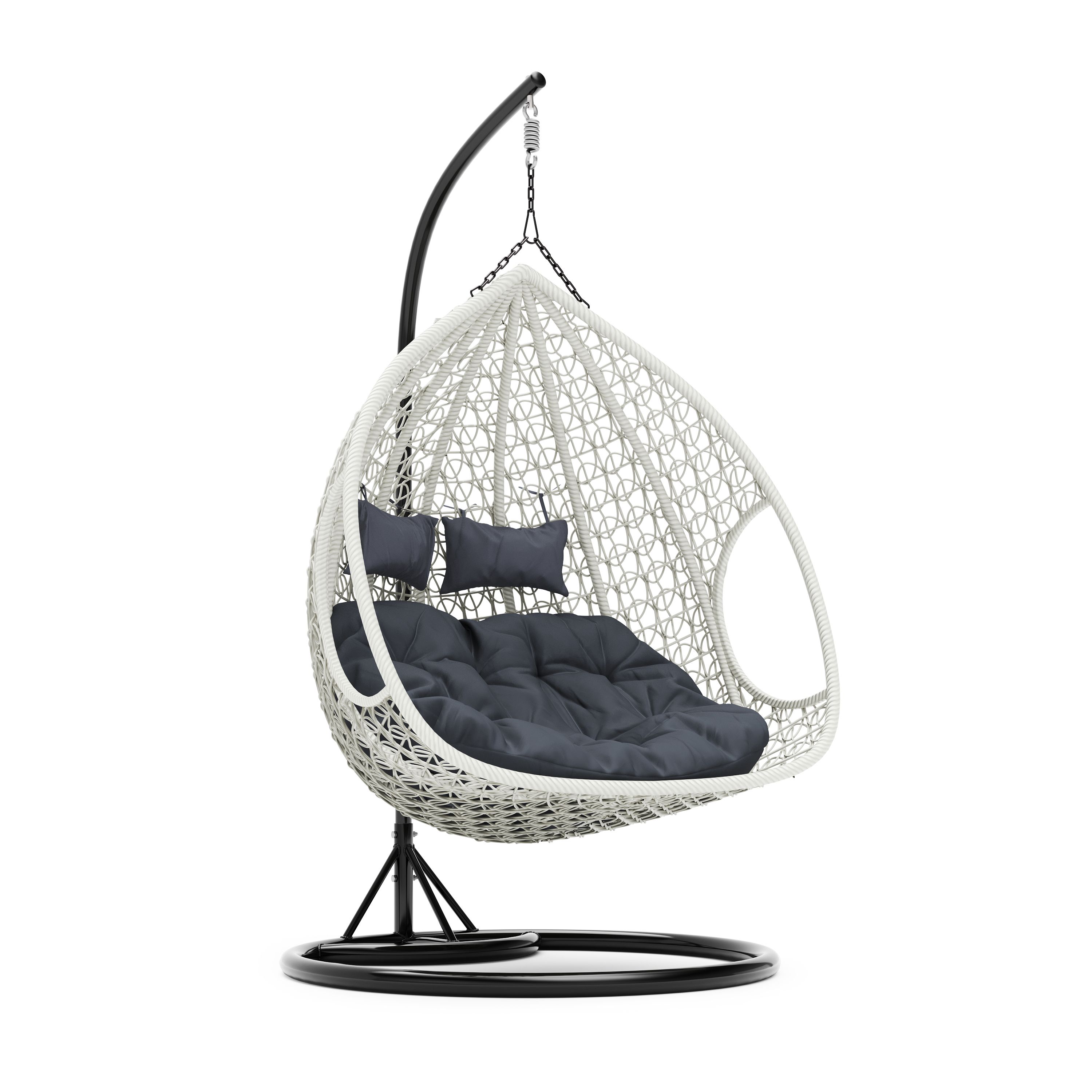 Doppel Hängesessel mit Gestell COLOMBIA anthrazit