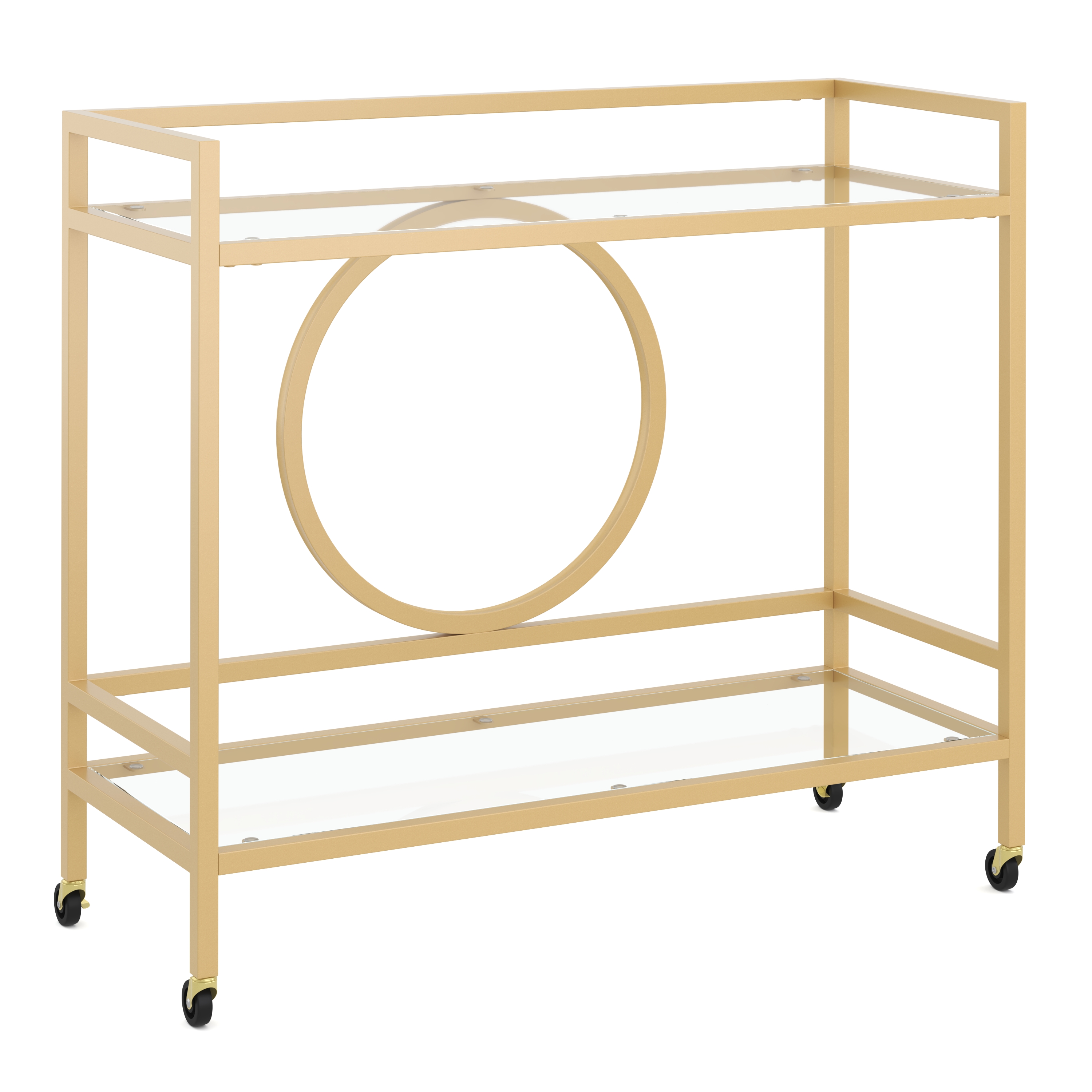 Servierwagen Glas TYRO gold