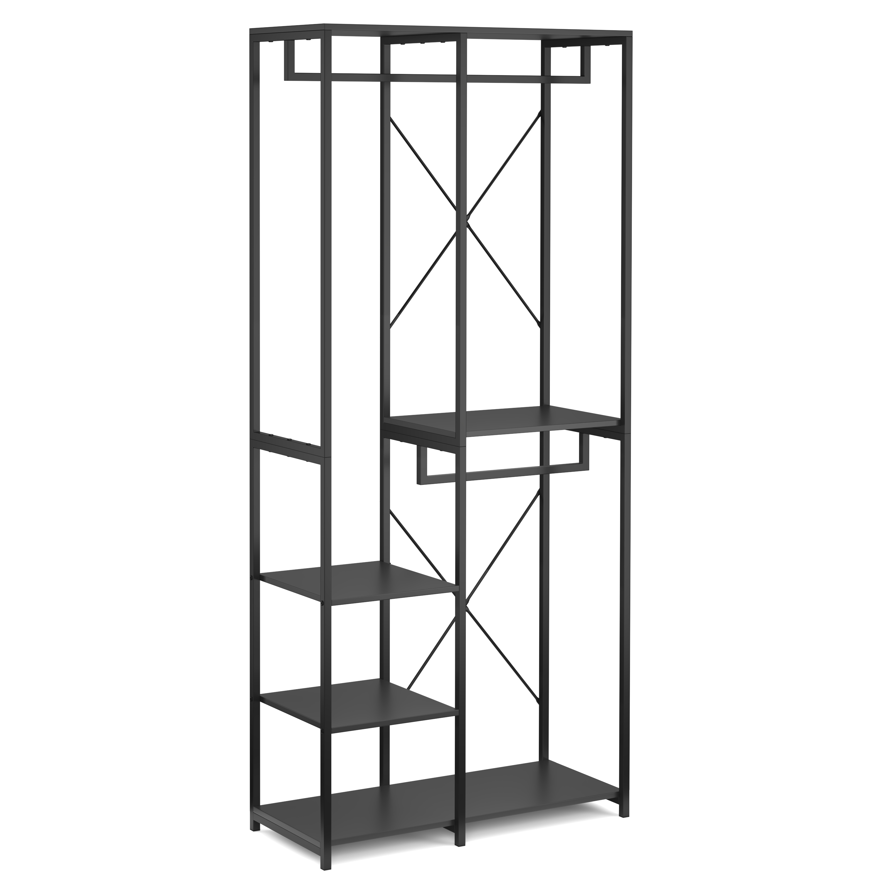 Garderobe Kleiderständer 90 x 204 cm schwarz