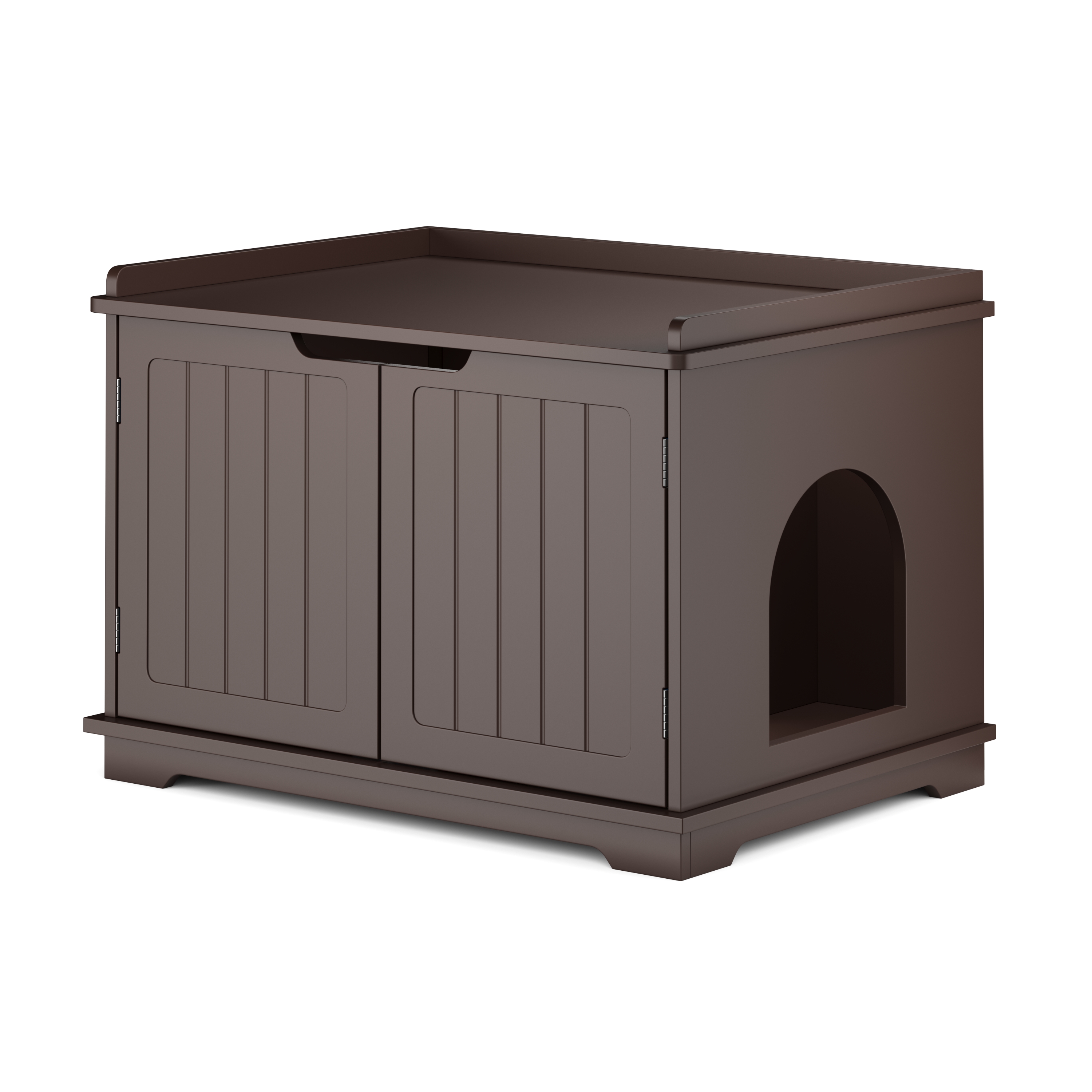 Katzenhaus für Katzentoilette 75 x 52 cm dunkelbraun