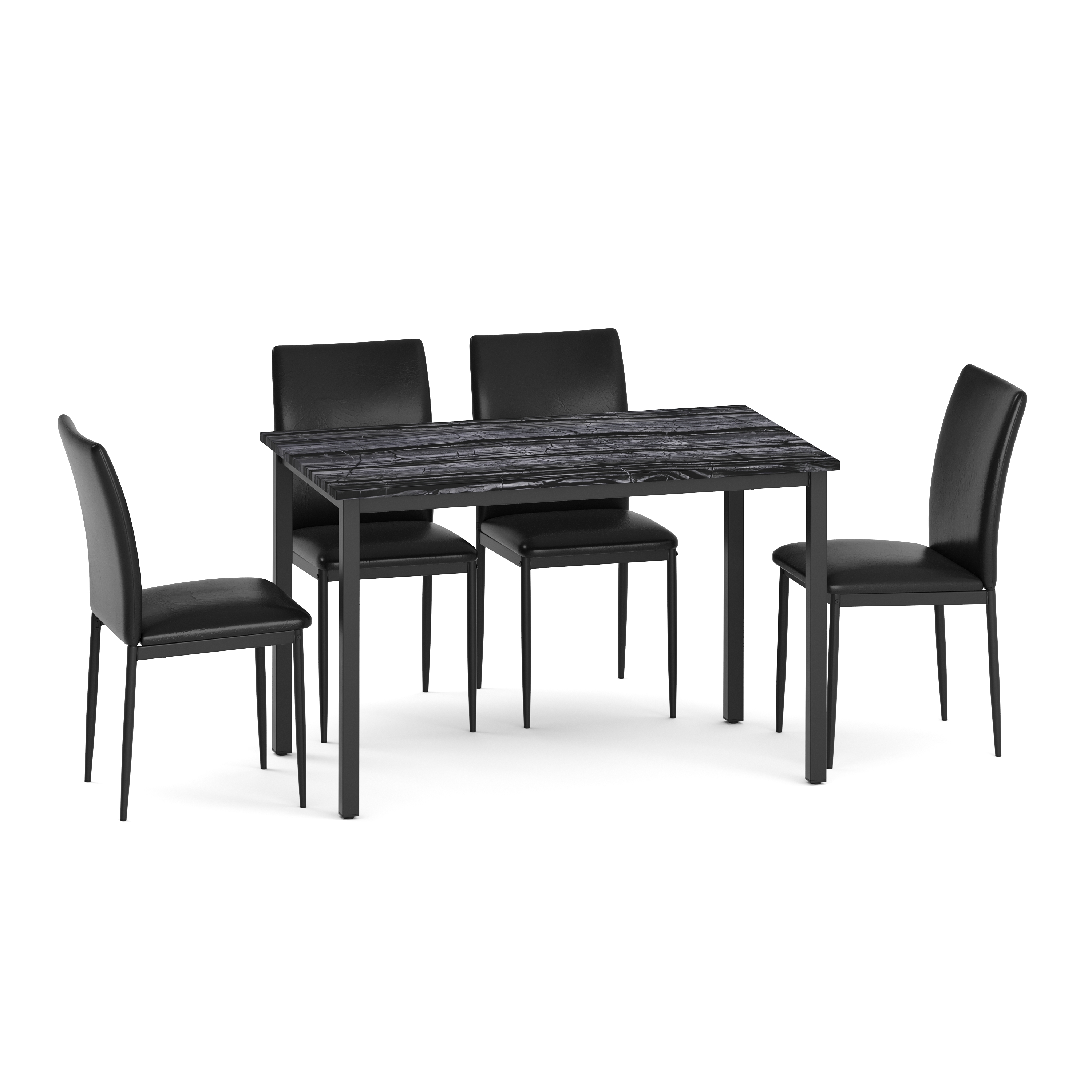 Essgruppe RUMBA 5-teilig schwarz/grau