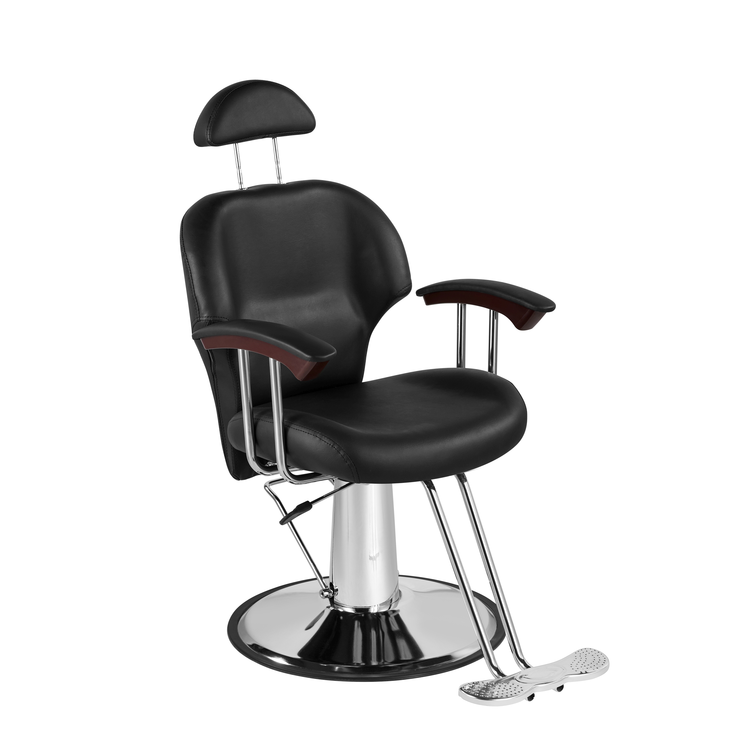 Friseurstuhl Leder 110 x 58 x 98 - 110 cm schwarz