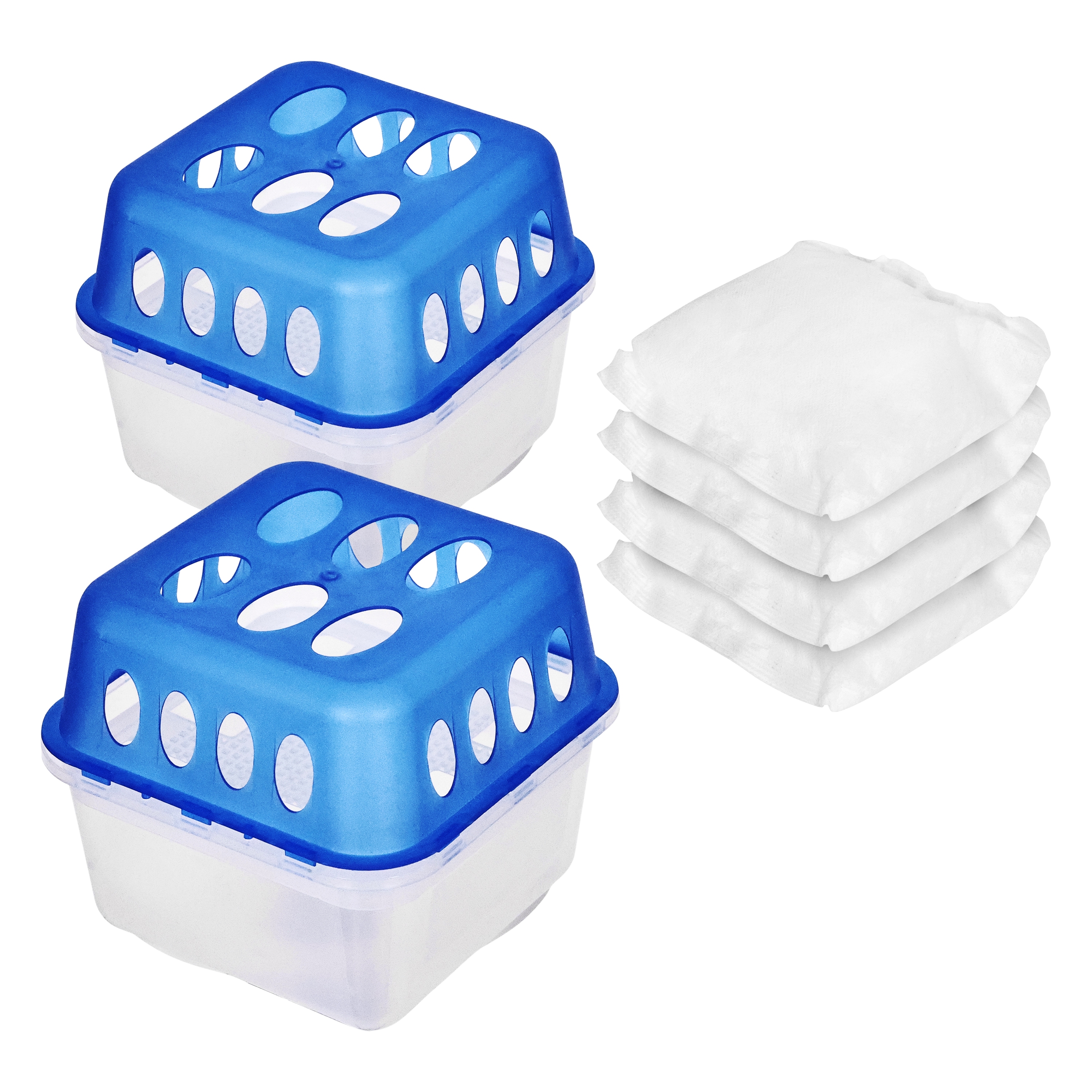 Luftentfeuchter Granulat 2er Set mit Nachfüllpackung 4 x 400 g