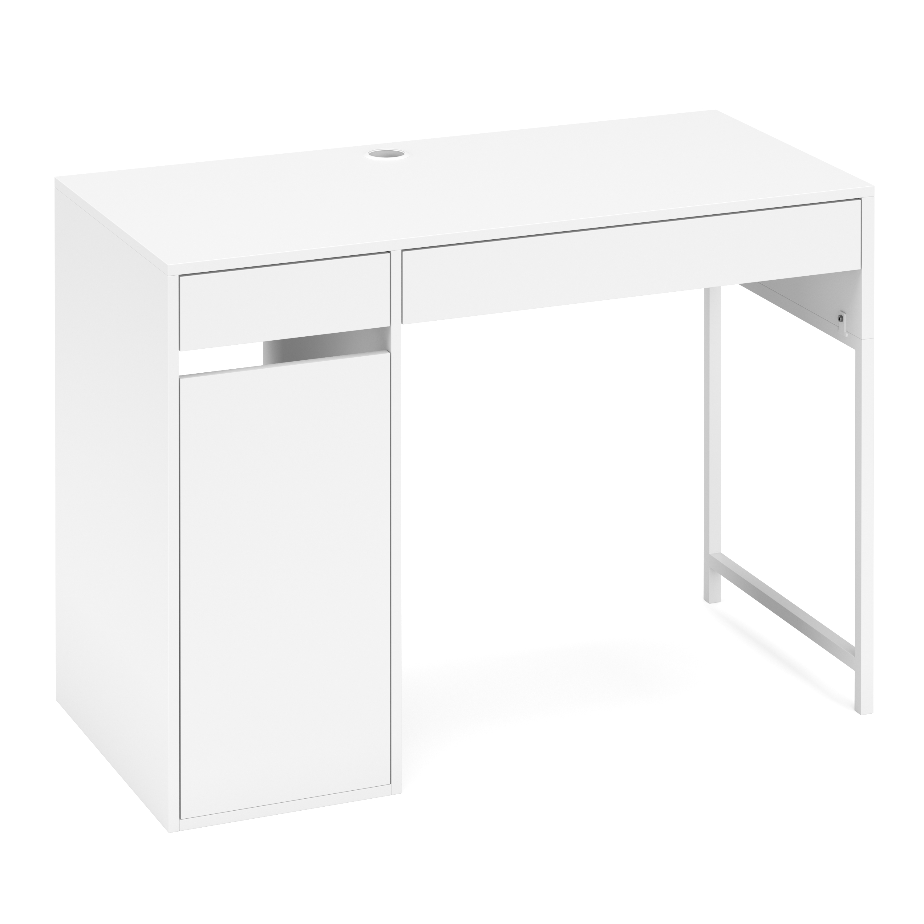 Schreibtisch EMIL mit Stauraum 105 x 50 x 75 cm weiss