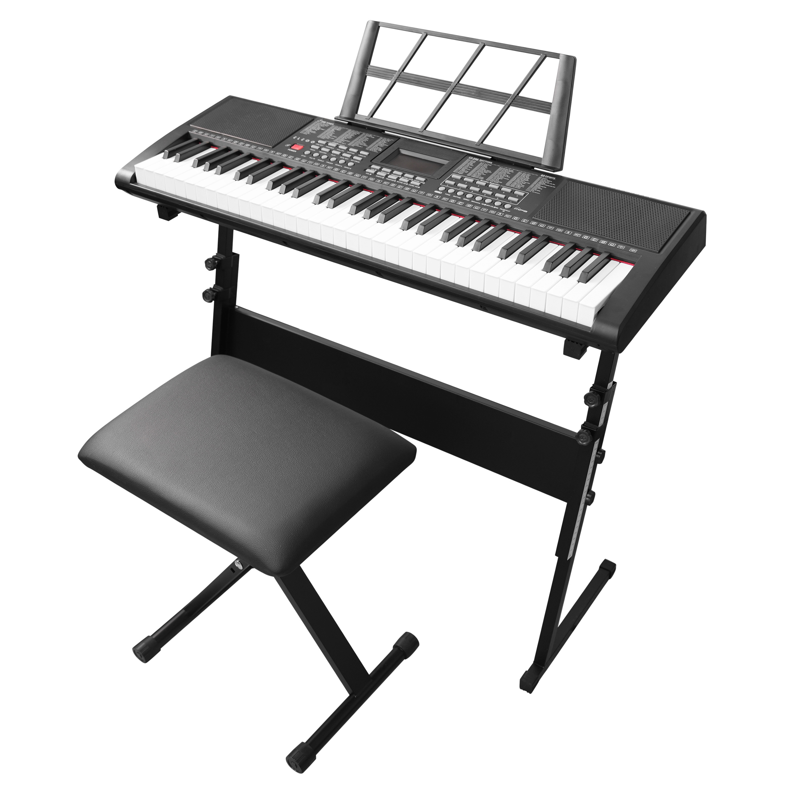 Keyboard Set mit Hocker und Ständer schwarz