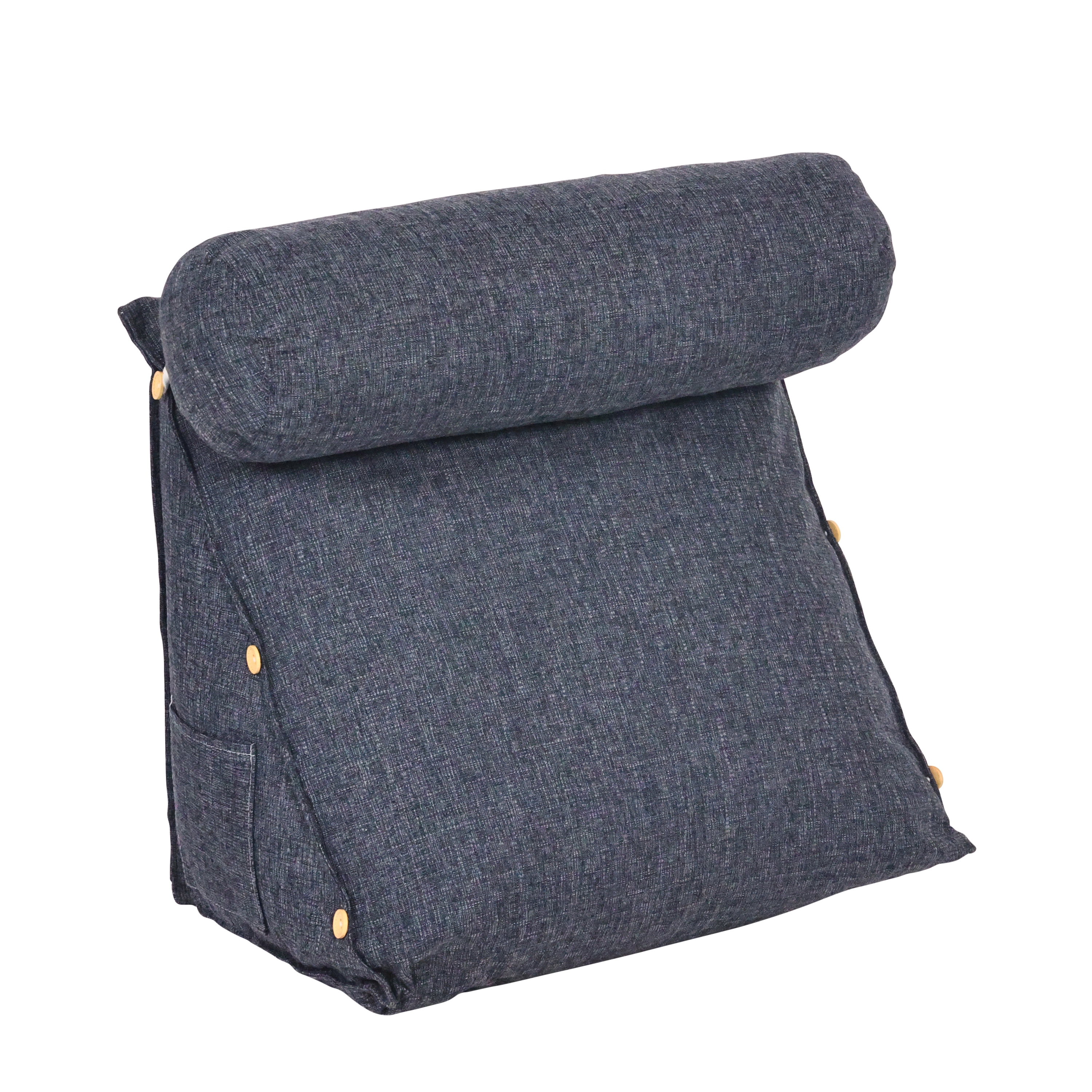 Rückenkissen mit Nackenrolle anthrazit