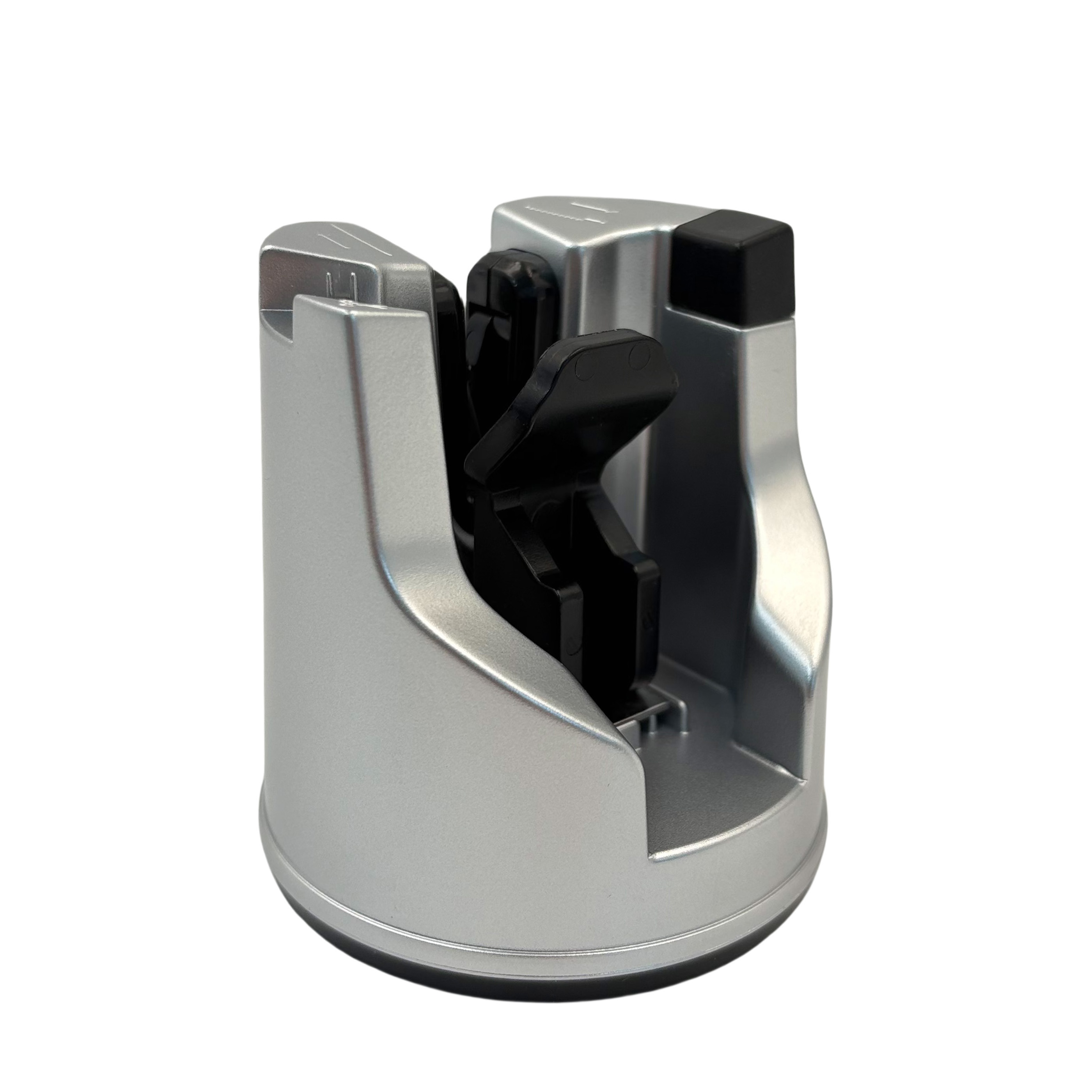 Messerschärfer mit PowerGrip-Saugnapf silber/schwarz