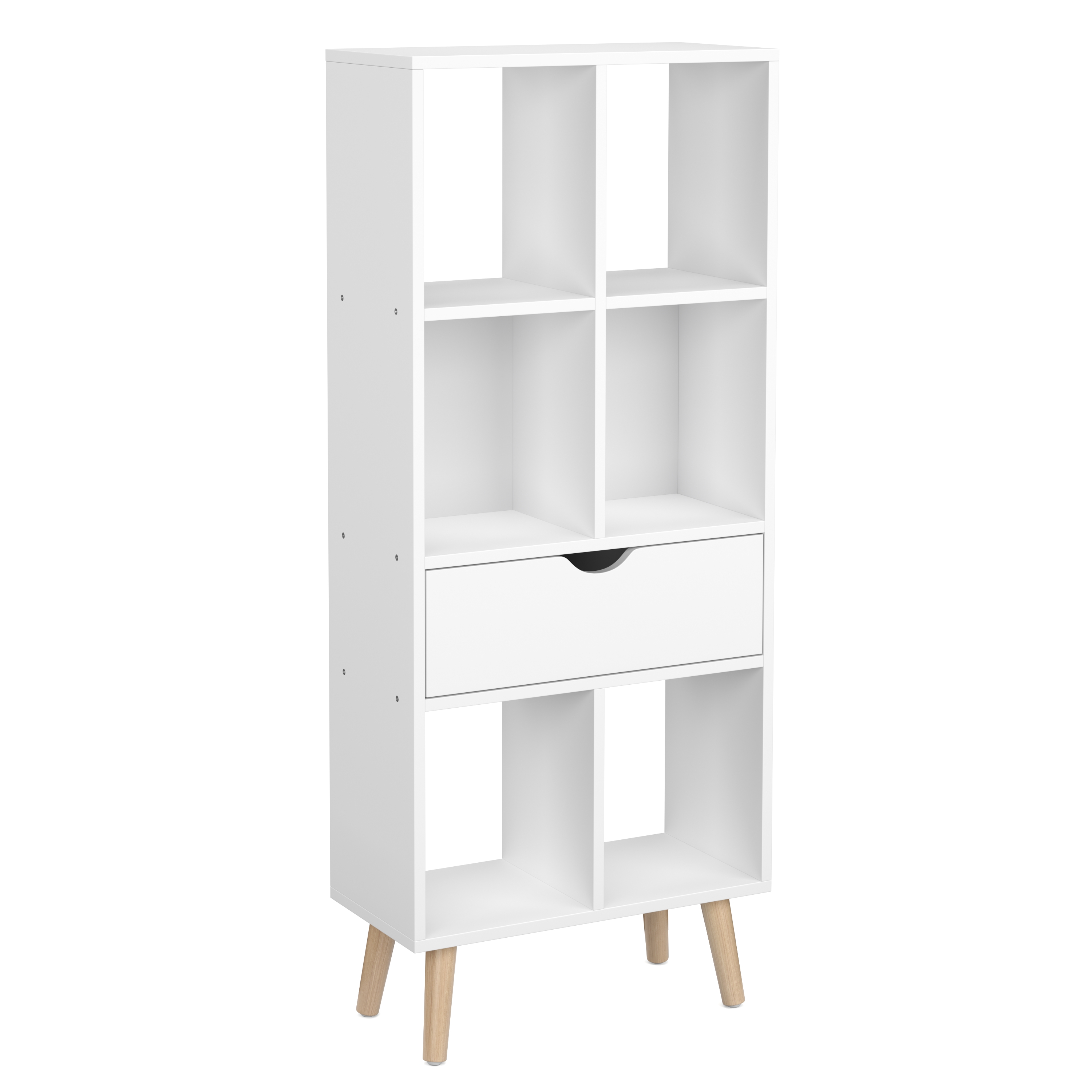 Bücherregal NORDIC 50 x 24 x 121 cm weiss