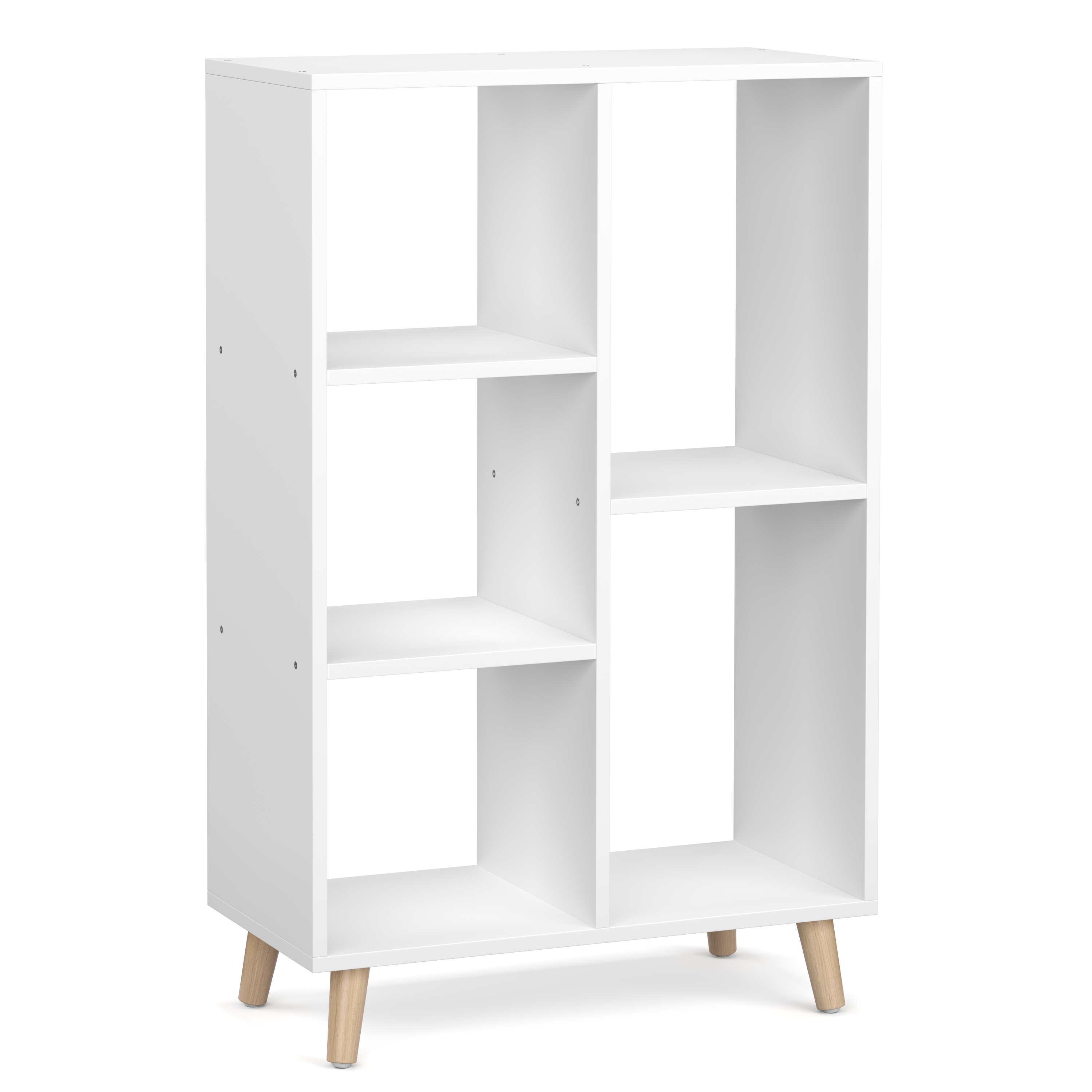 Bücherregal NORDIC mit 5 Fächern 60 x 30 x 95 cm weiss