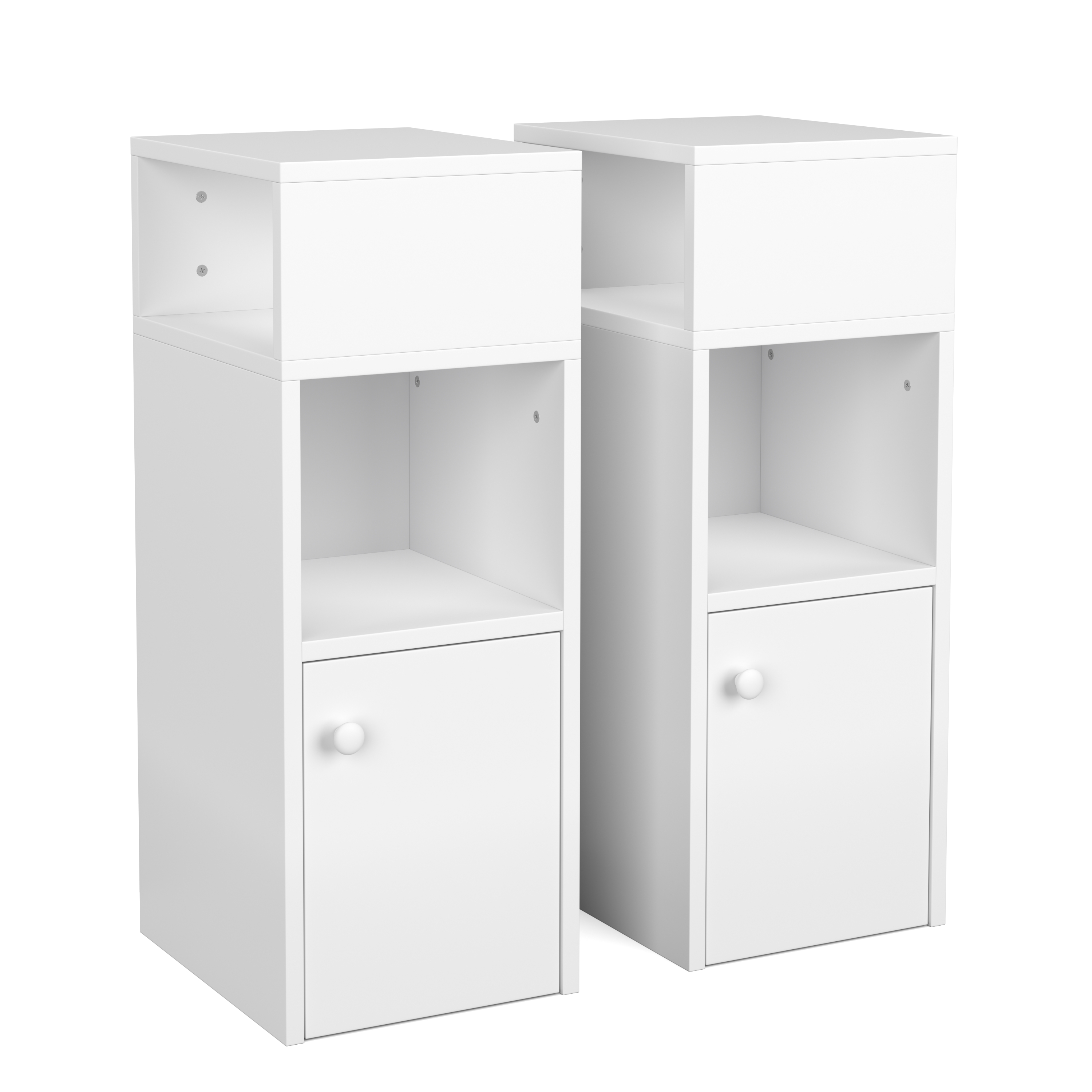 Nachttisch KLAUDIA 2er Set weiss