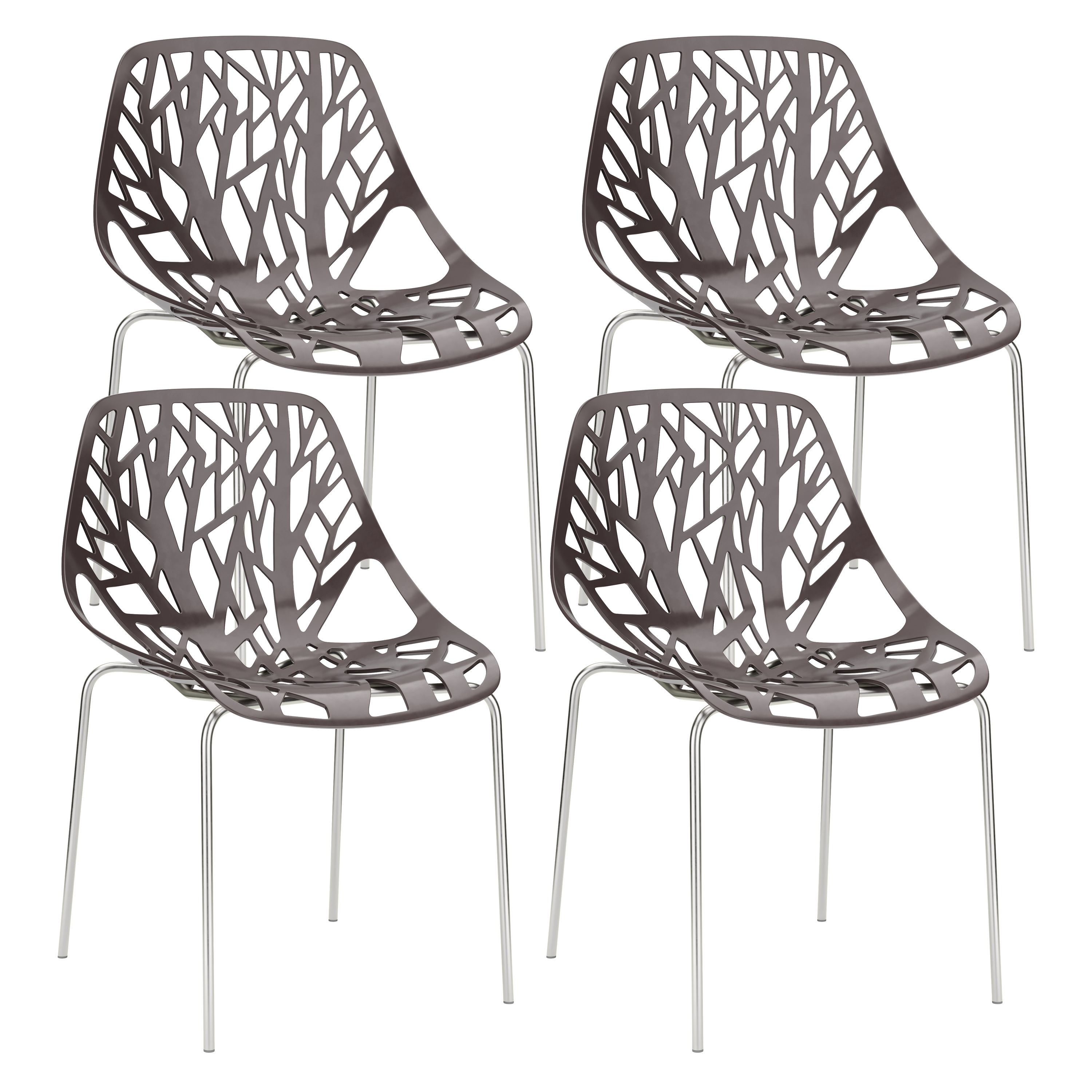 Esszimmerstuhl JANO 4er Set braun