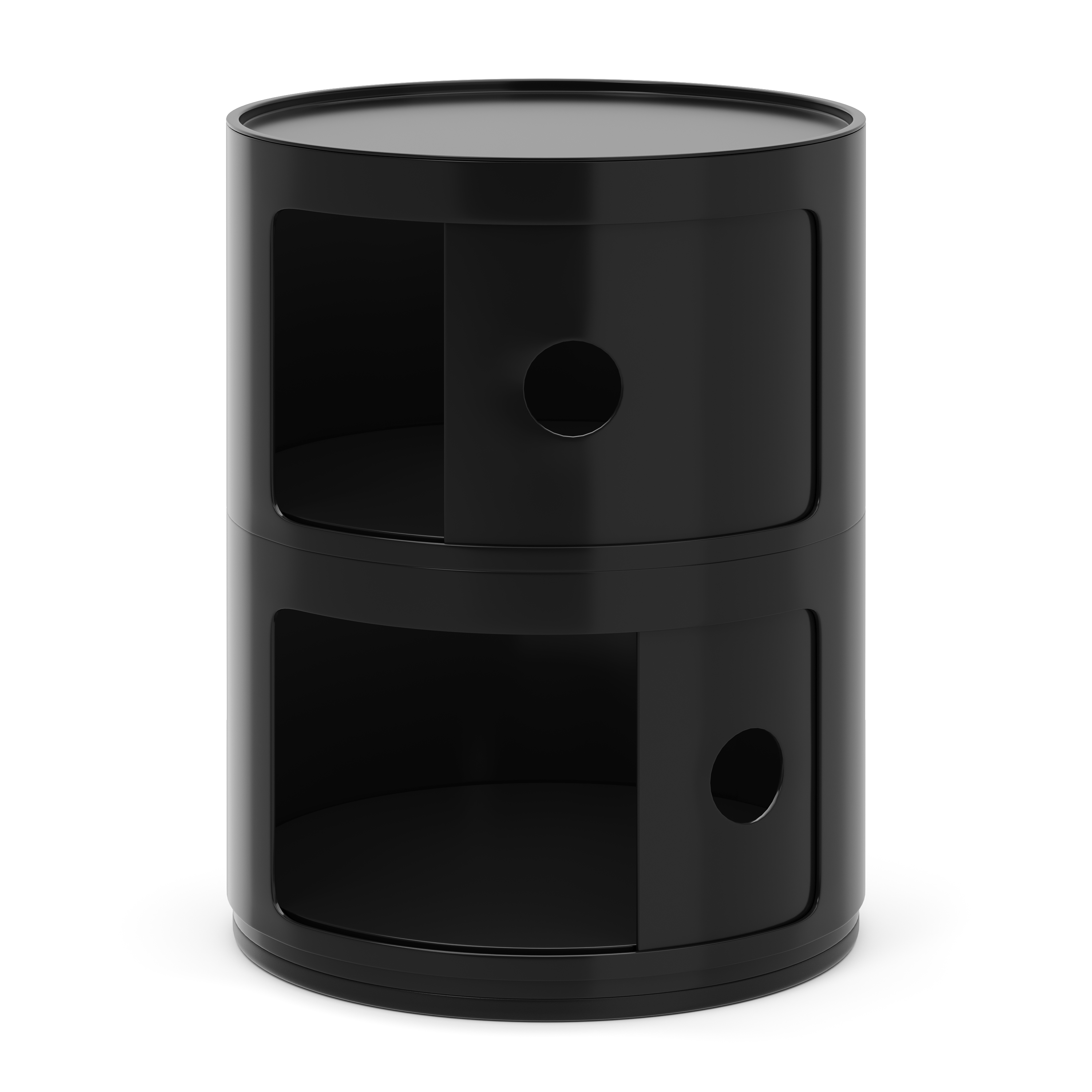 Beistelltisch VLADIK rund mit Stauraum 32 x 39 cm schwarz