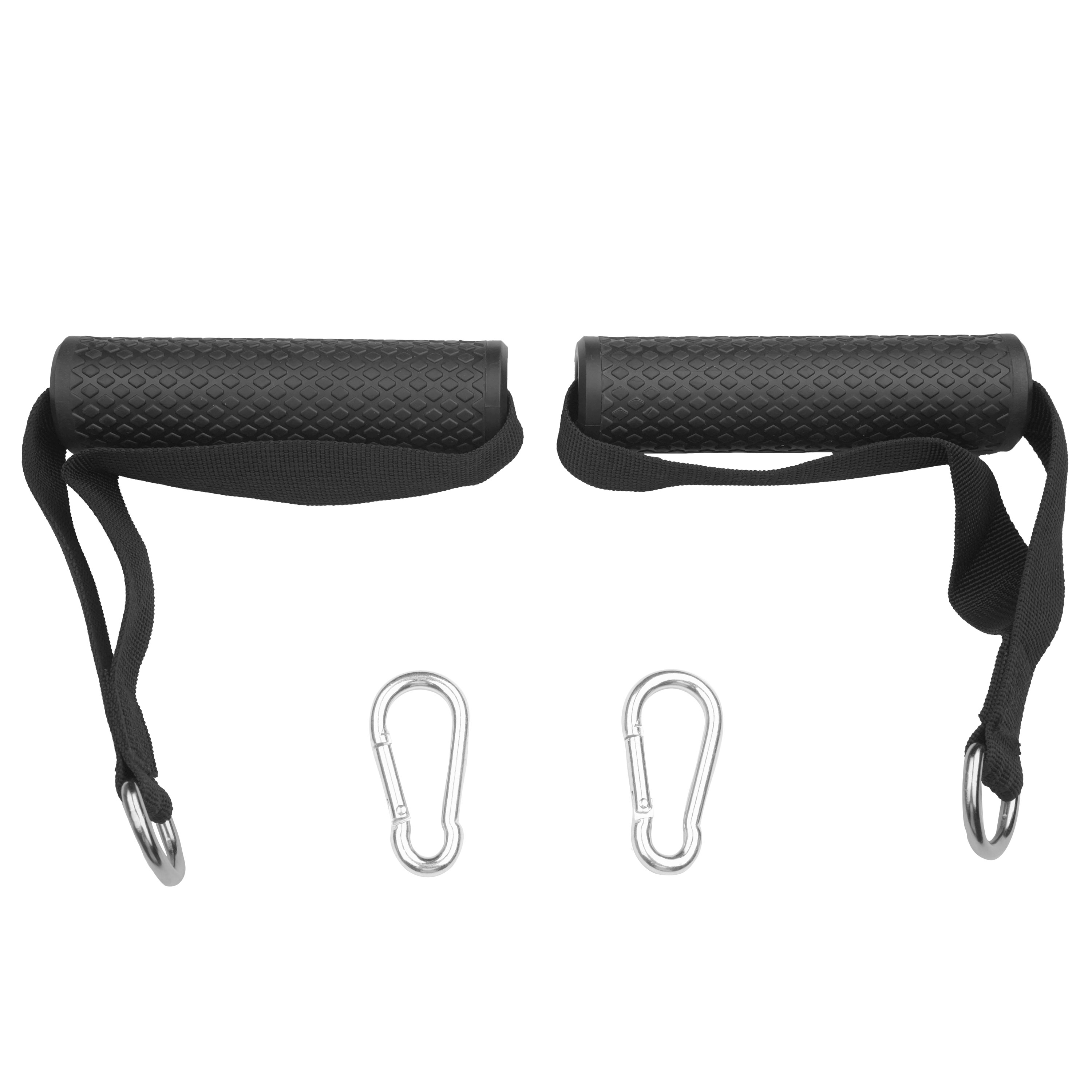 Griff für Kabelzug inkl. Karabiner 2er Set schwarz