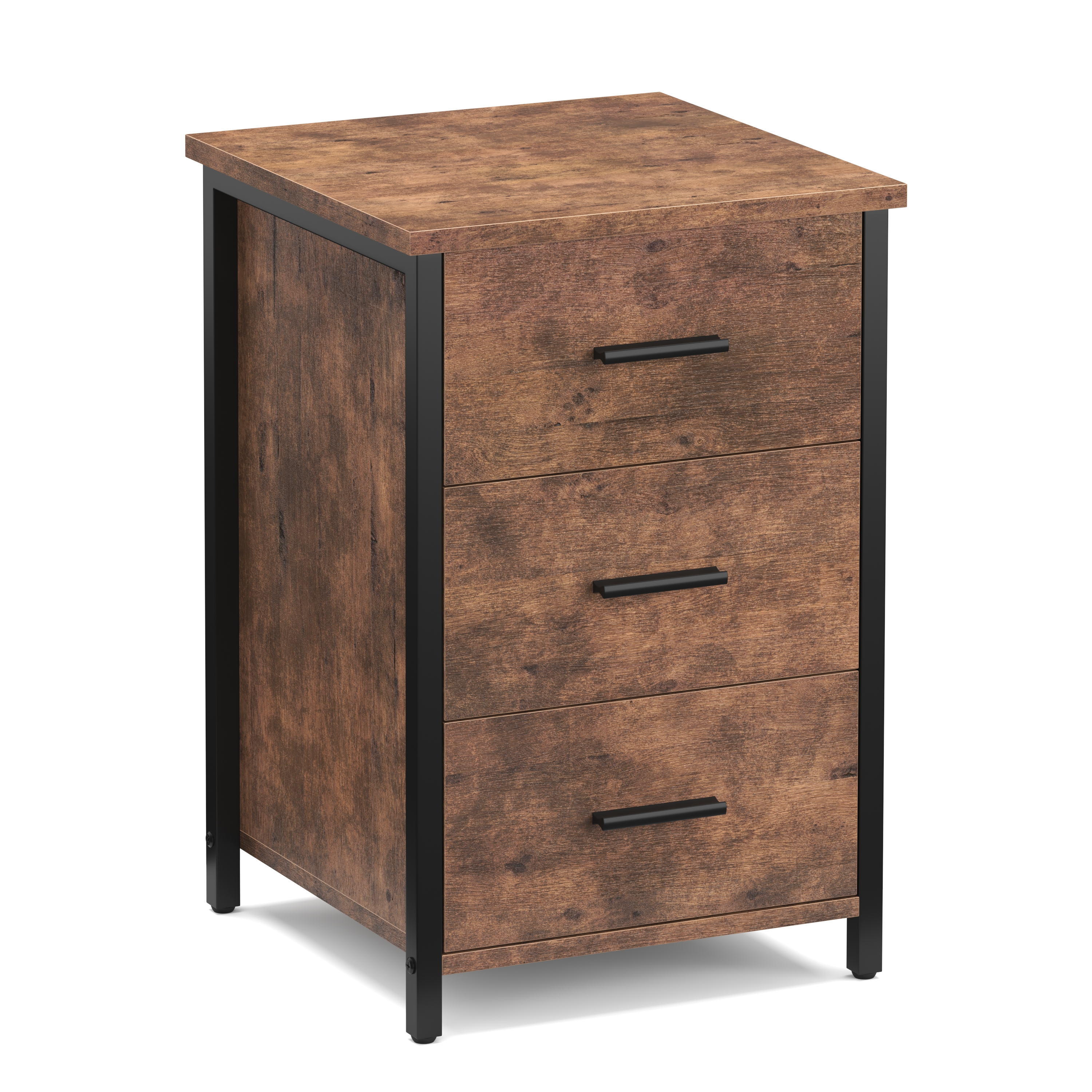 Nachttisch Vintage BONITA 40 x 60 cm mit 3 Schubladen