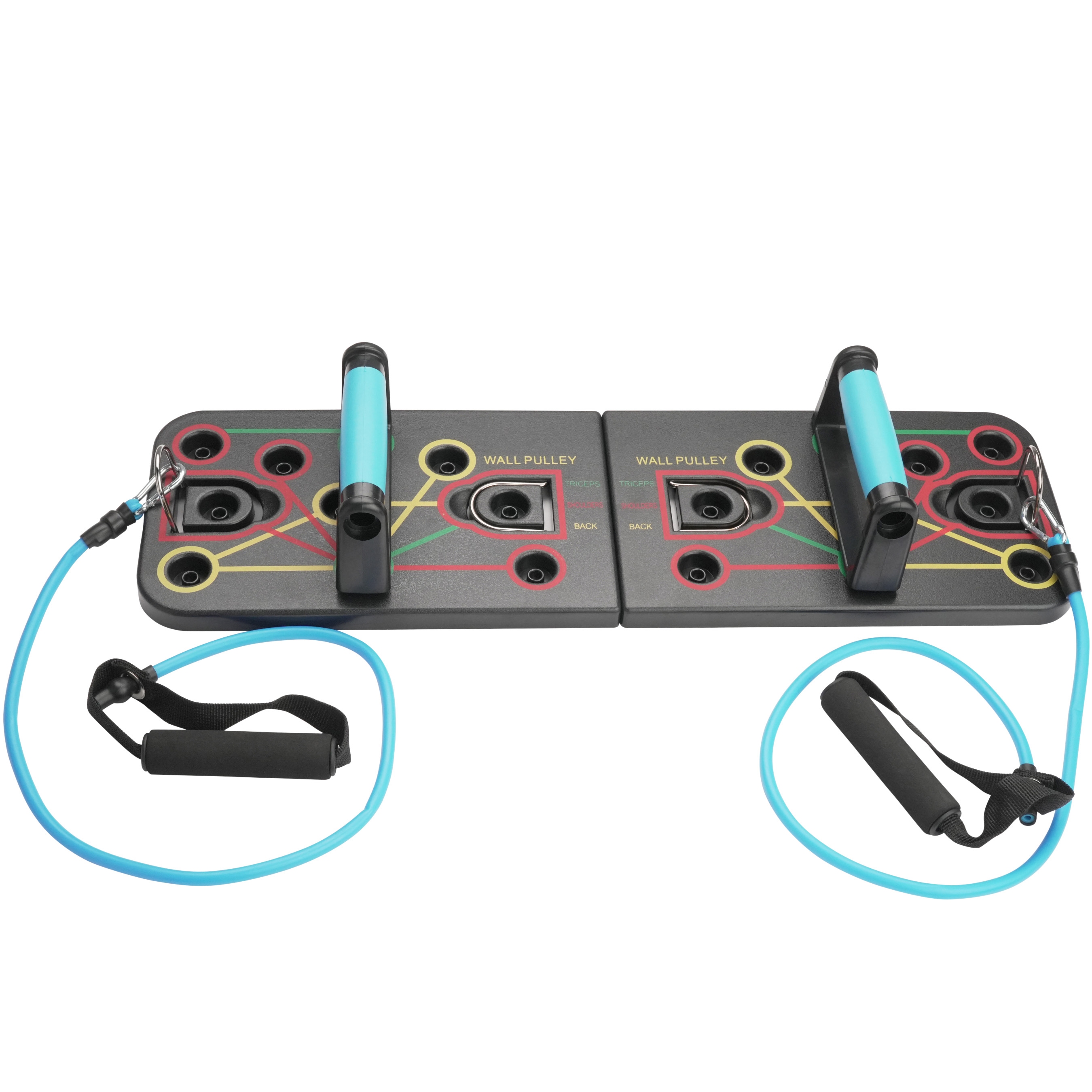 Liegestützen Brett faltbar 65 x 19 cm schwarz