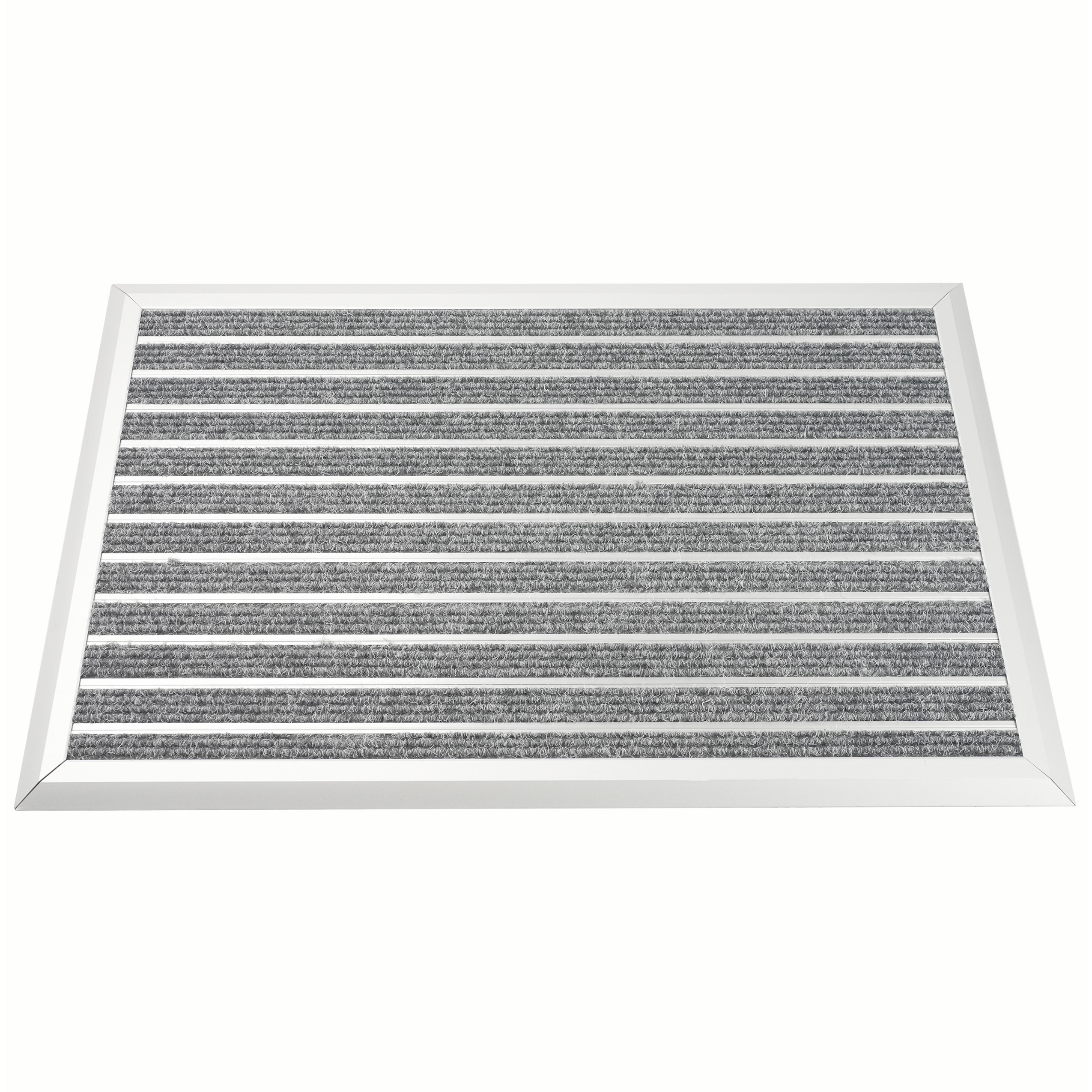 Fussmatte mit Aluminiumrahmen 80 x 50 cm silber/grau