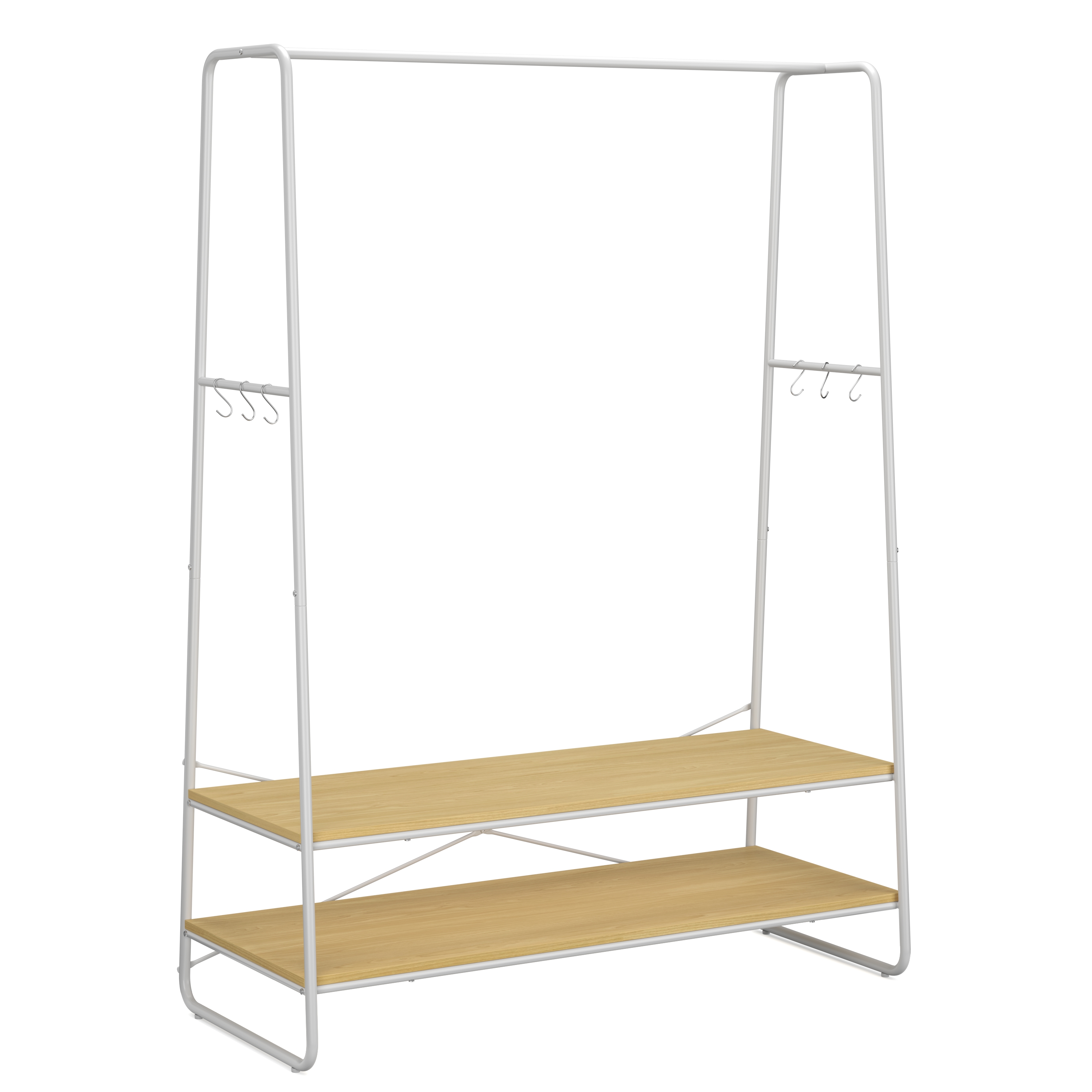 Garderobe Schuhregal 100 x 160 cm hellbraun/weiss