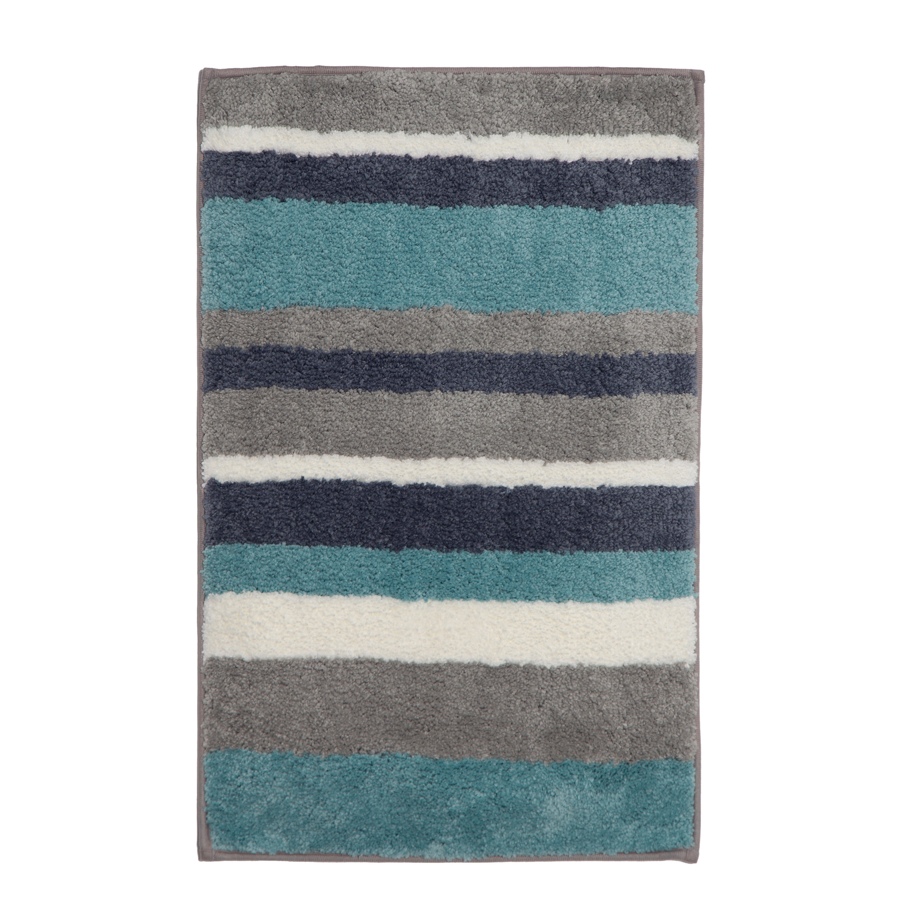 Image of Badteppich ALENE 60 x 120 cm petrol/grau