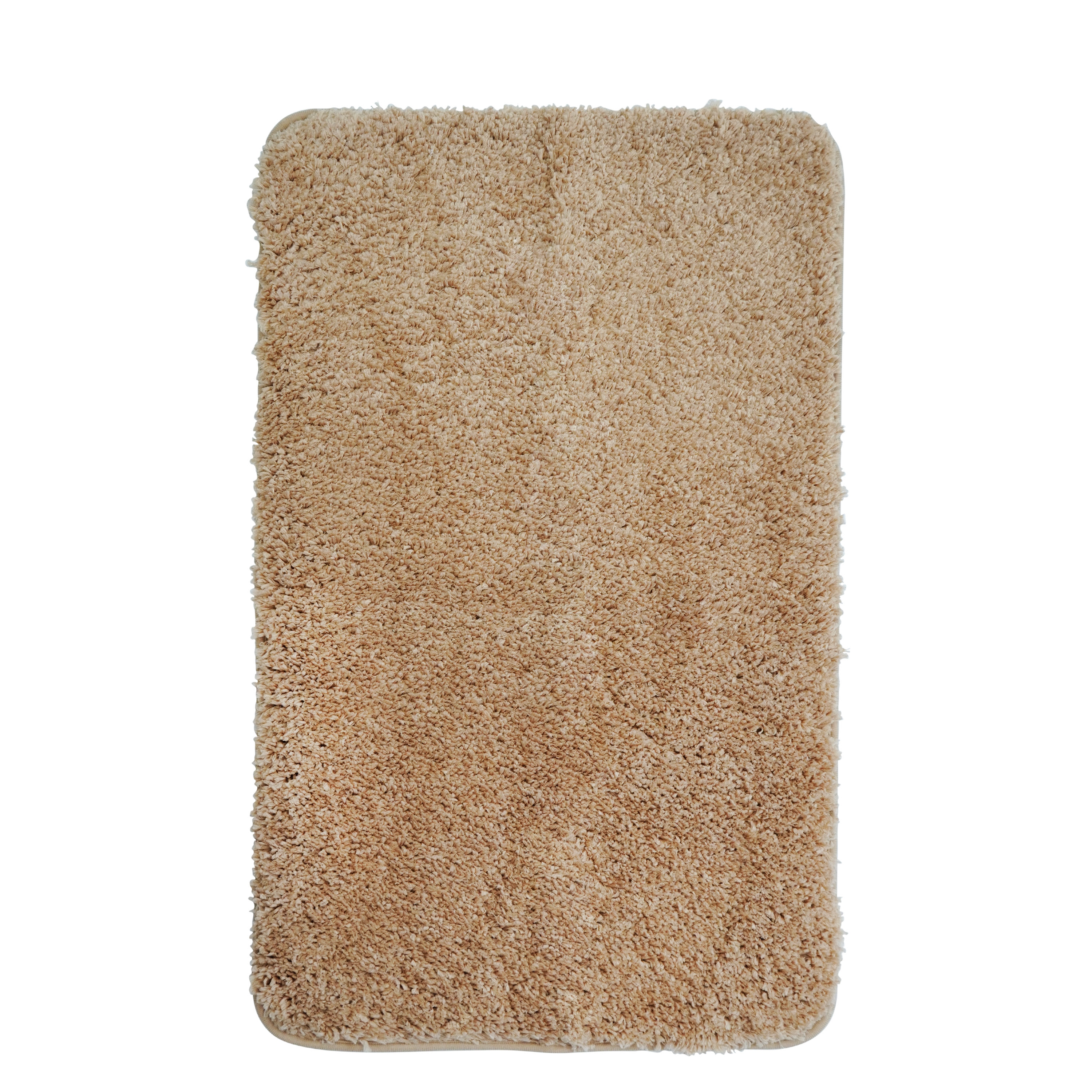 Image of Badteppich Hochflor MERLE 50 x 80 cm beige