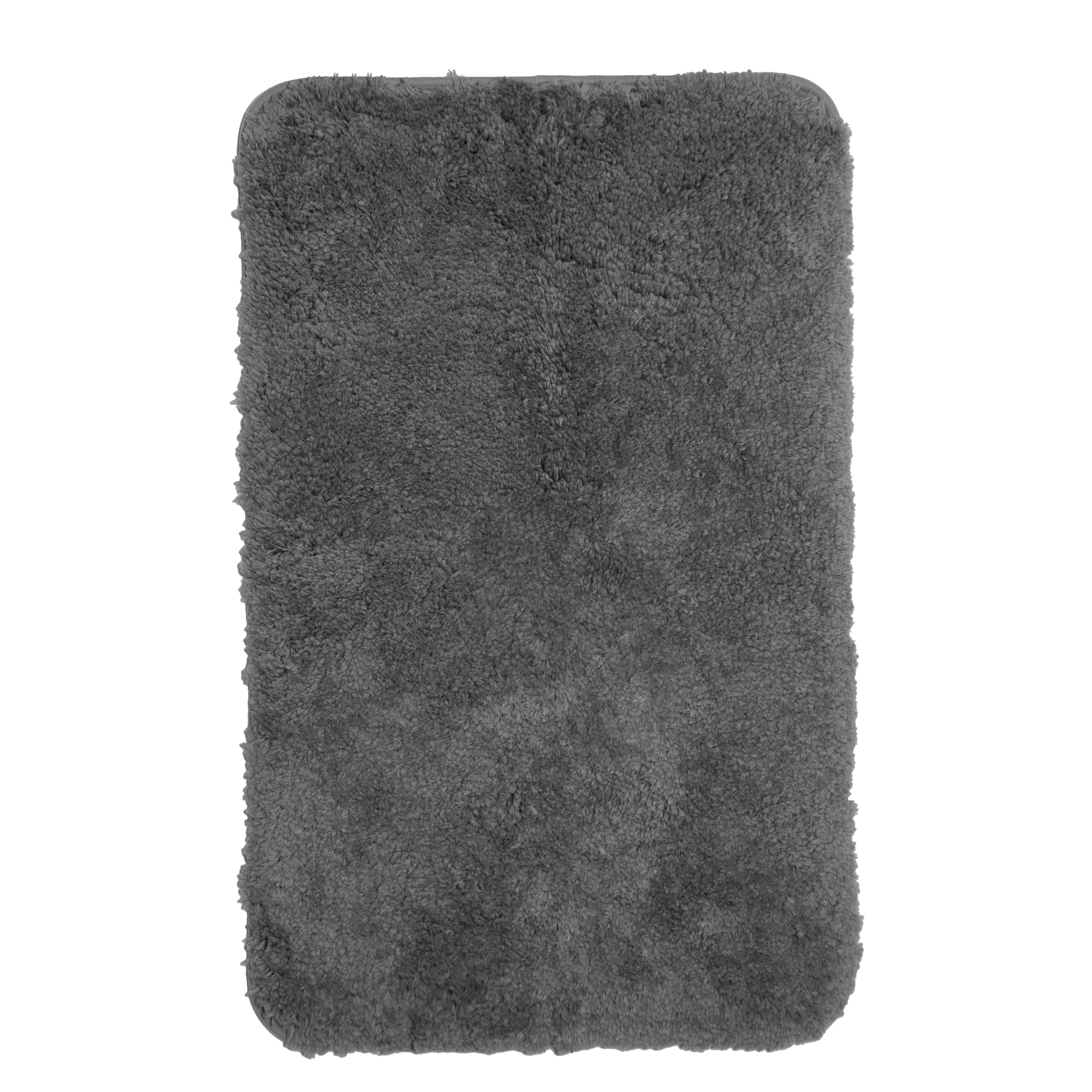 Image of Badteppich Hochflor MERLE 70 x 120 cm anthrazit